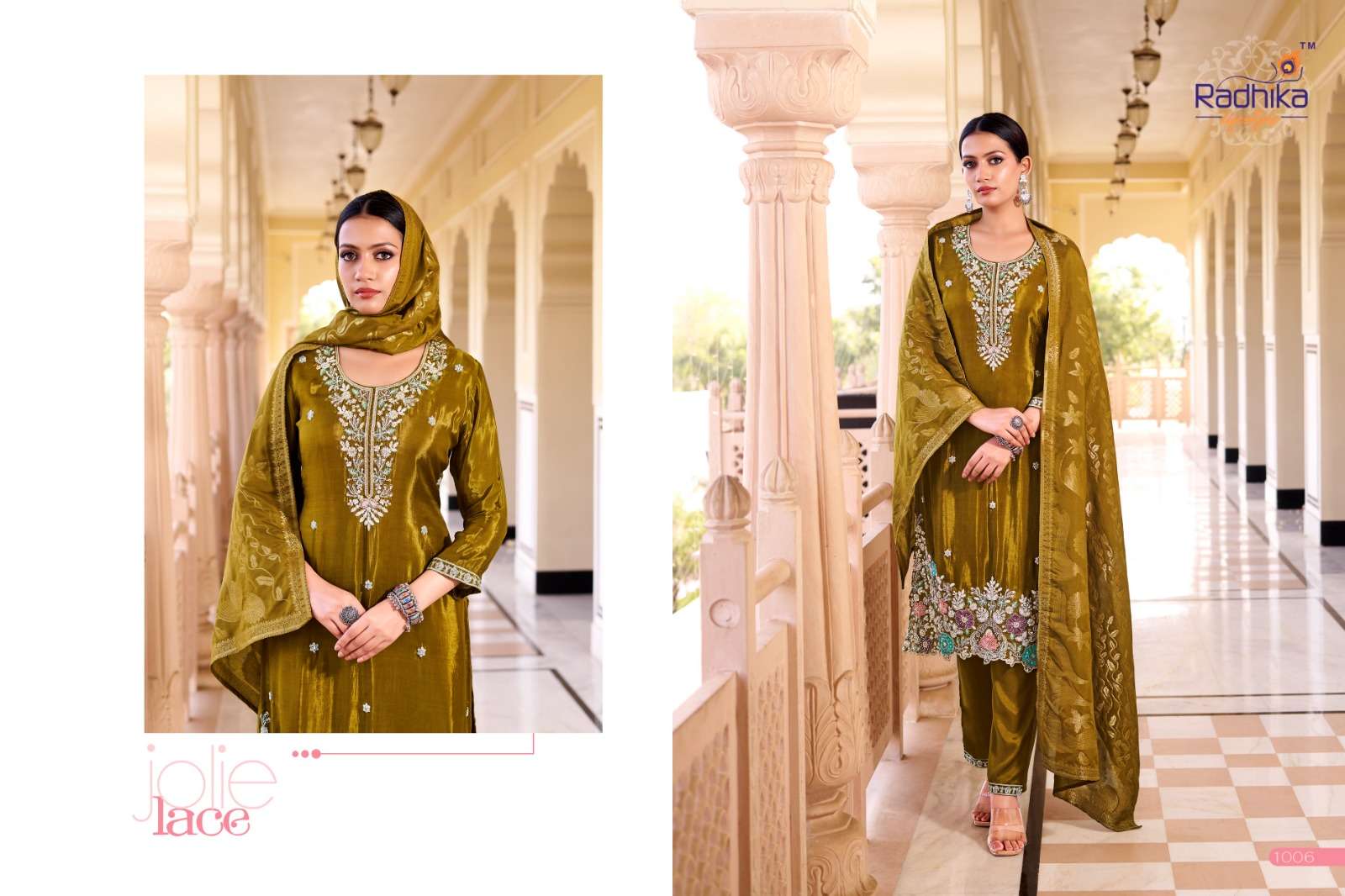 RADHIKA LIFESTYLE KALINI VOL 1 SILK WITH EMBROIDERY WORK LADIES 3PIECE SET COLLECTION 
