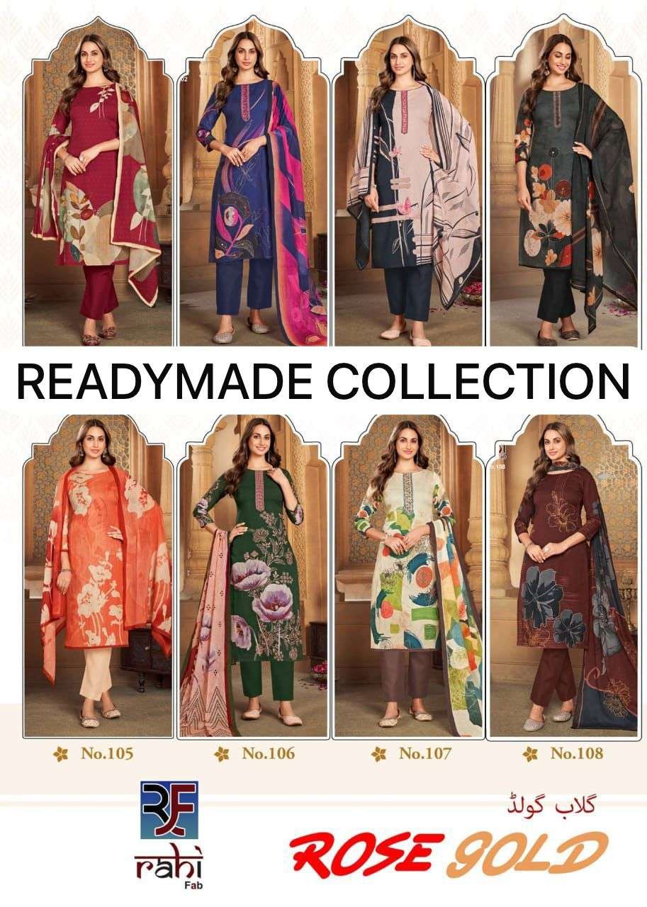 RAHI FAB ROSE GOLD  READY MADE COLLECTION 