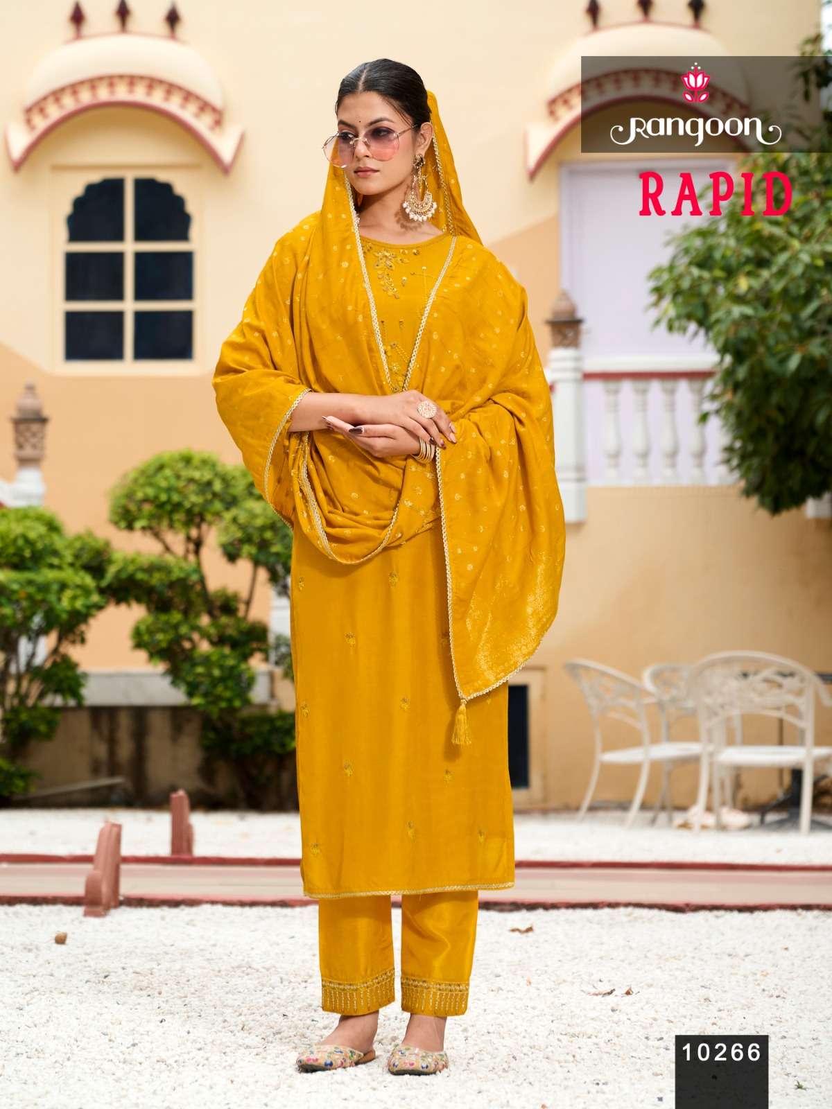 RANGOON RAPID VISCOSE FANCY WORKS LADIES 3PCS SET COLLECTION 