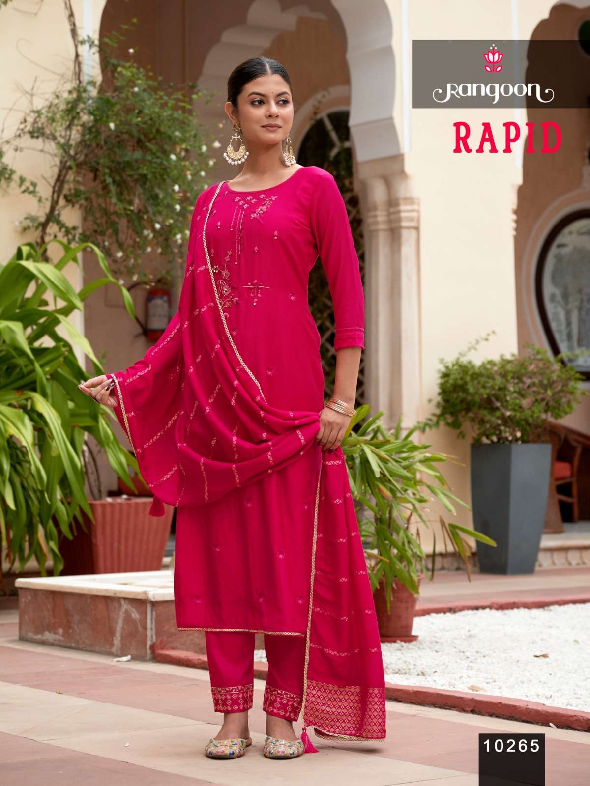 RANGOON RAPID VISCOSE FANCY WORKS LADIES 3PCS SET COLLECTION 