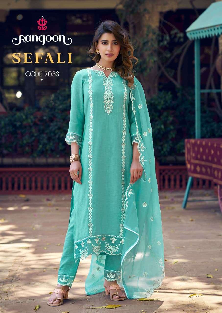 RANGOON SEFALI VISCOSE FANCY DESIGNER WORK LADIES 3PCS SET COLLECTION 