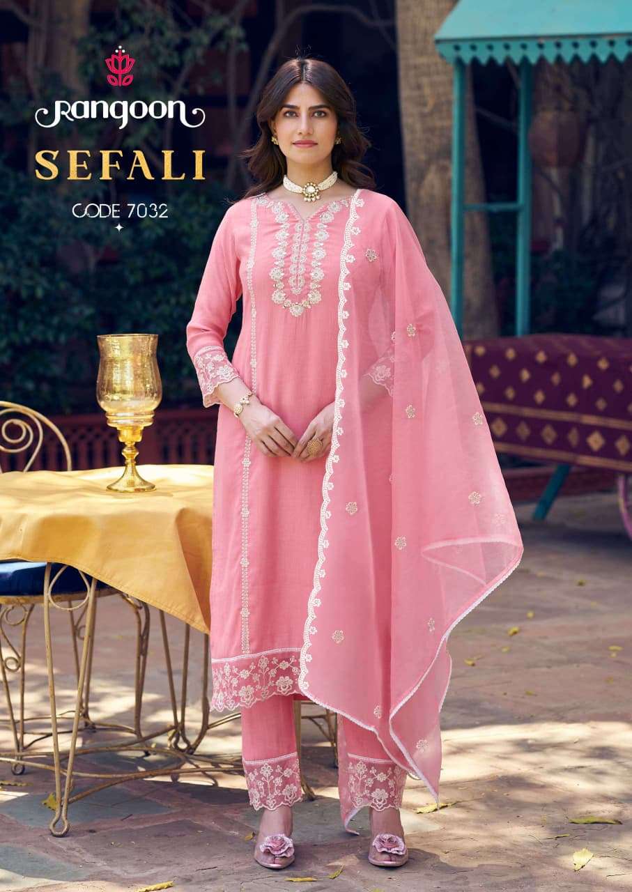 RANGOON SEFALI VISCOSE FANCY DESIGNER WORK LADIES 3PCS SET COLLECTION 