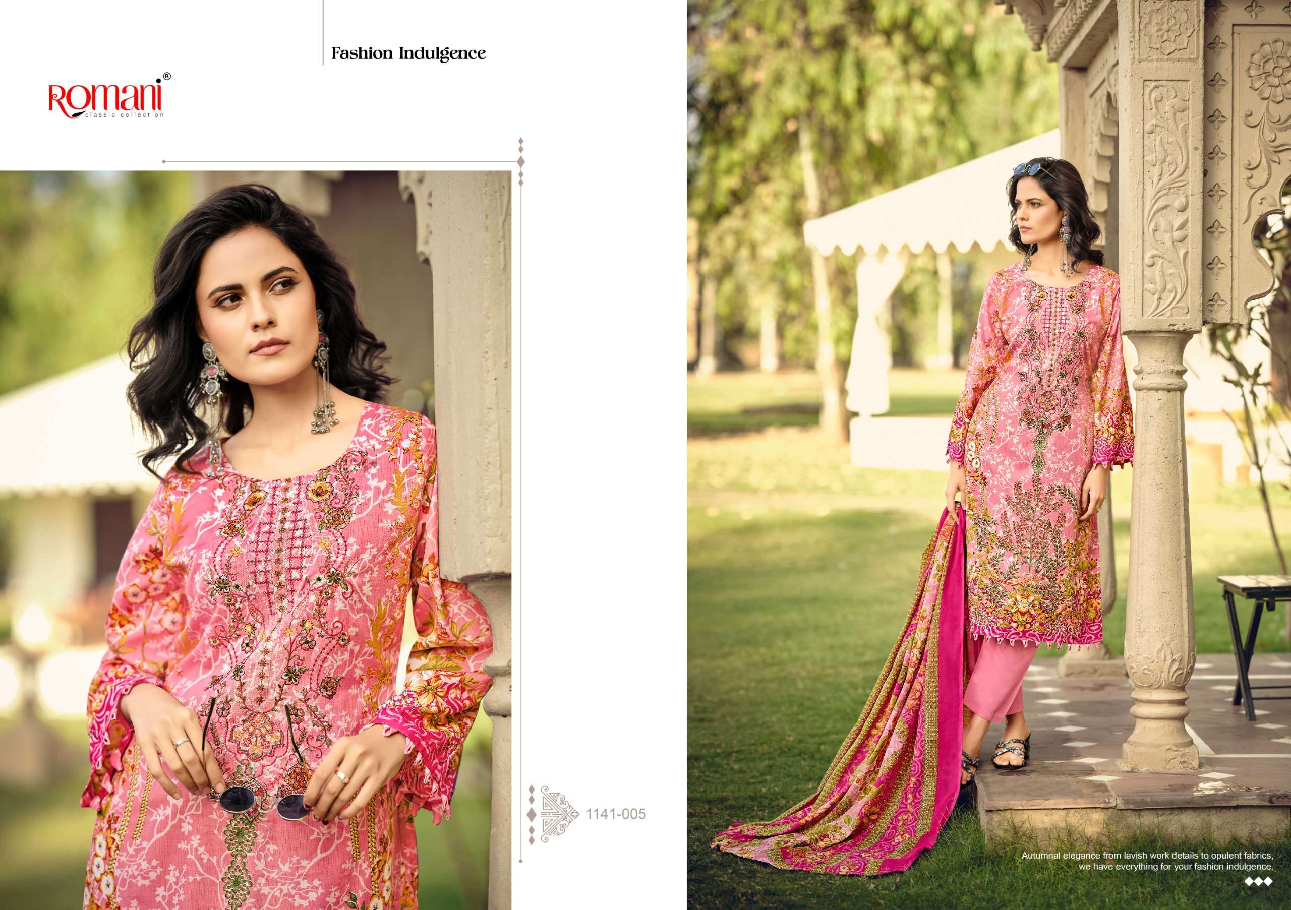ROMANI NEEDLE WONDER VOL 10 COTTON DIGITAL PRINTS WITH FANCY EMBROIDERY WORK SUIT