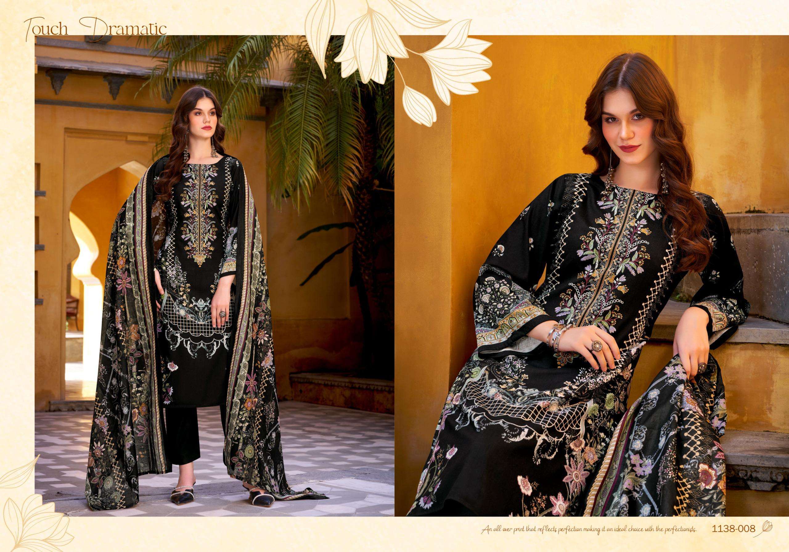 ROMANI NEEDLE WONDER VOL 9 COTTON DIGITAL STYLE PRINT WITH FANCY WORK SUIT