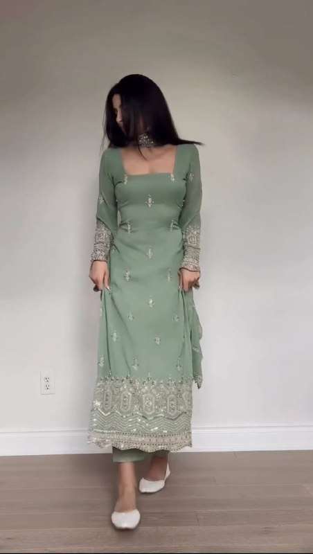 RTC 5947 GEORGETTE PREETY LOOK DESIGNER LADIES FESTIVE WEAR SUIT