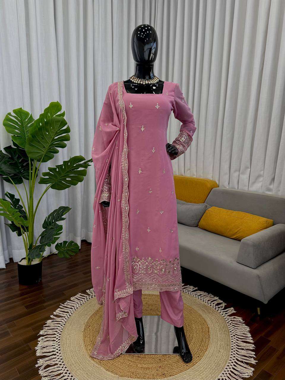 RTC 5947 GEORGETTE PREETY LOOK DESIGNER LADIES FESTIVE WEAR SUIT