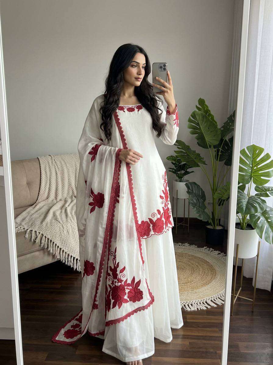 RTC 6000 SILK FANCY EMBROIDERY WORK PAKISTANI STYLE LADIES FESTIVE WEAR SUIT