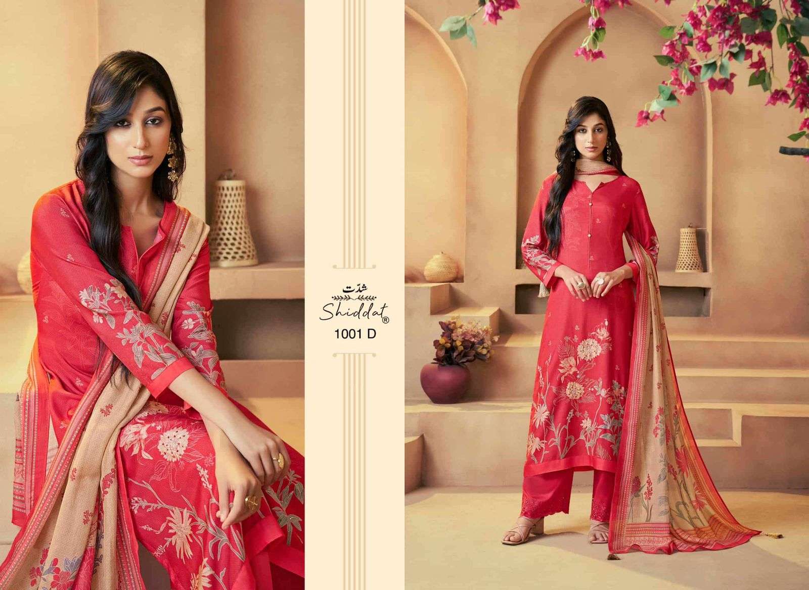 SHIDDAT SERINA 1001 MUSLIN DIGITAL PRINT WITH FANCY WORK SUIT