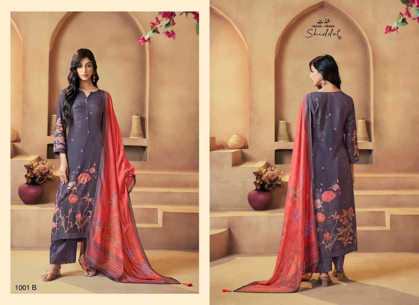 SHIDDAT SERINA 1001 MUSLIN DIGITAL PRINT WITH FANCY WORK SUIT