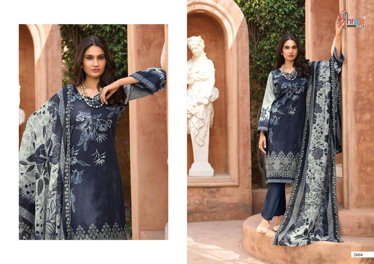 SHREE FABS BIN SAEED LAWN COLLECTION VOL 26  COTTON PRINT WITH EMBROIDERY WORK SUIT