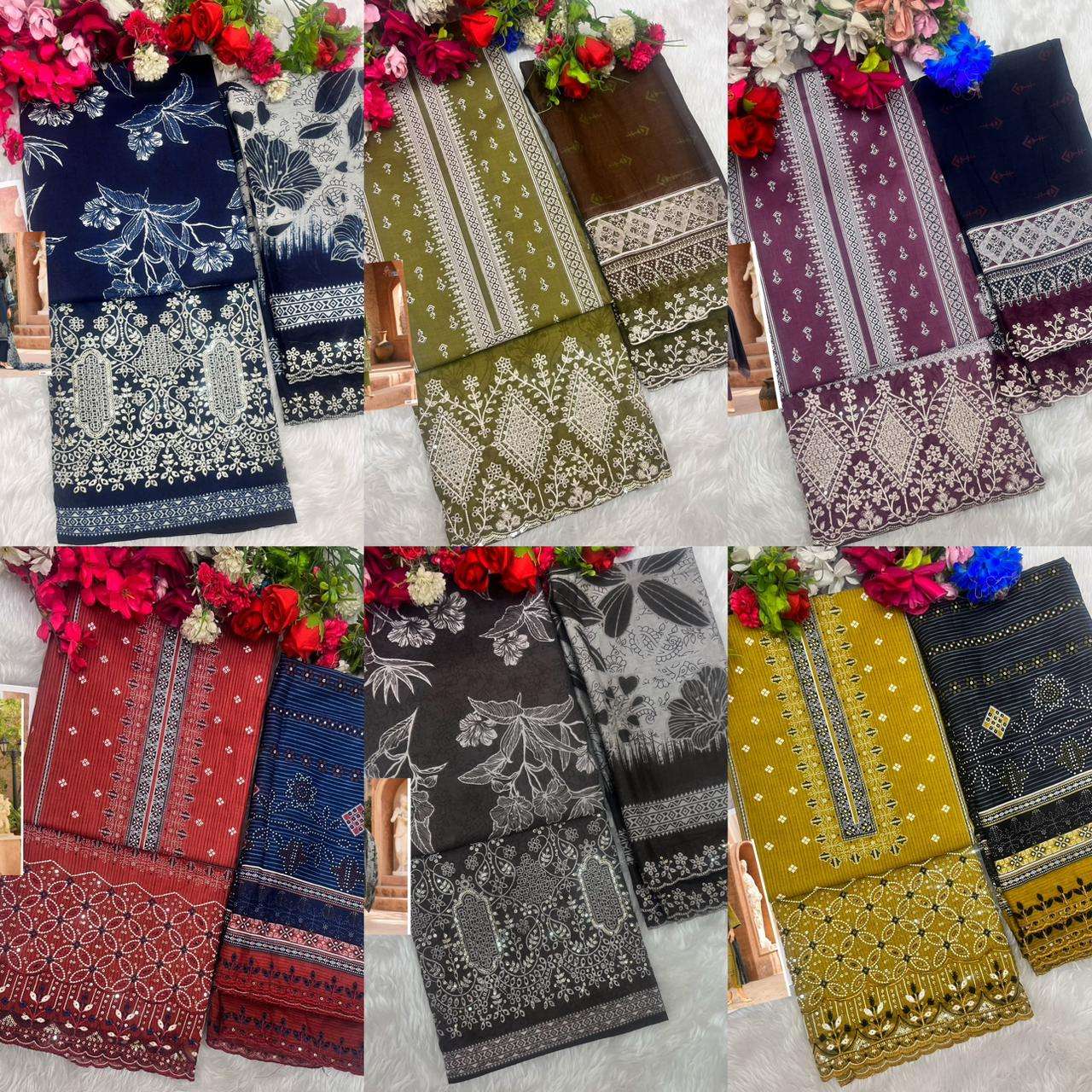 SHREE FABS BIN SAEED LAWN COLLECTION VOL 26  COTTON PRINT WITH EMBROIDERY WORK SUIT