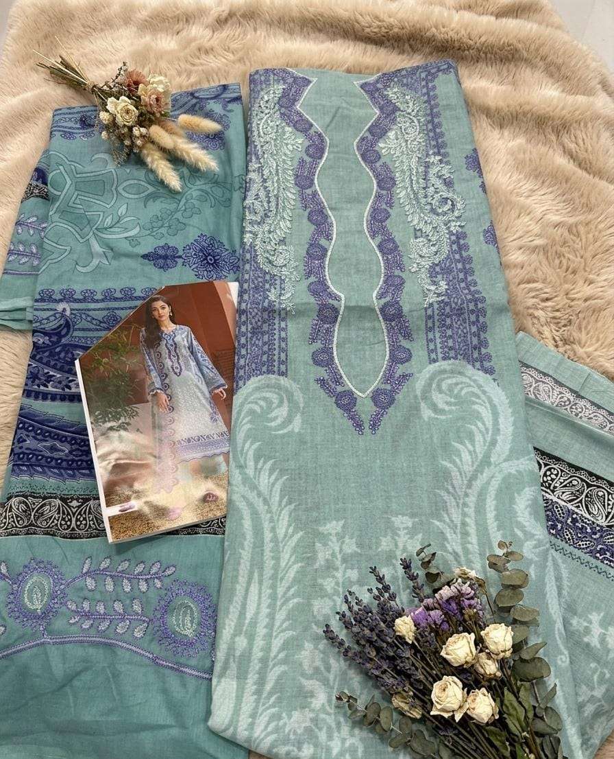 SHREE FABS NEEDLE WONDER LAWN COLLECTION VOL 3 COTTON EMBROIDERY WORK SALWAR KAMEEZ 
