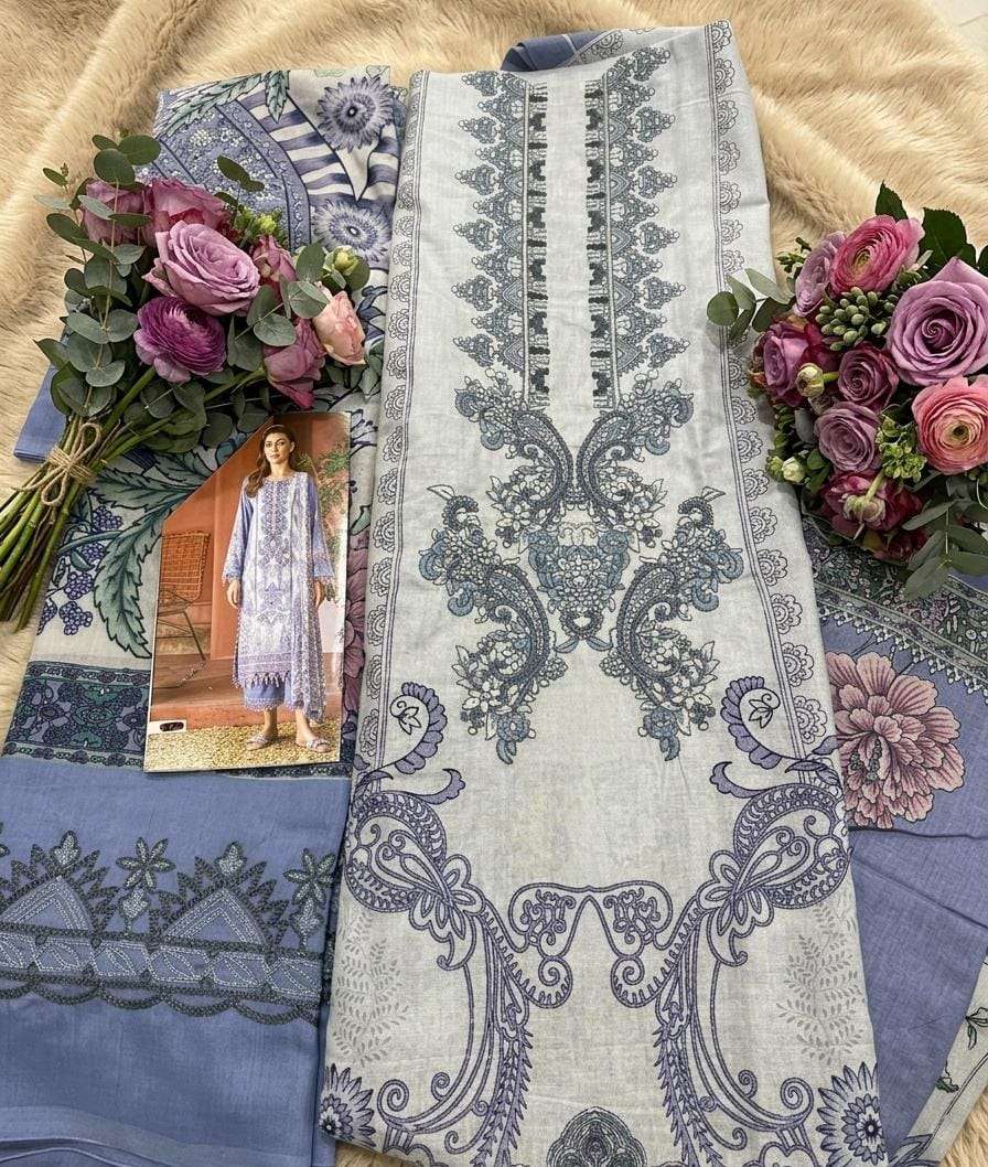 SHREE FABS NEEDLE WONDER LAWN COLLECTION VOL 3 COTTON EMBROIDERY WORK SALWAR KAMEEZ 