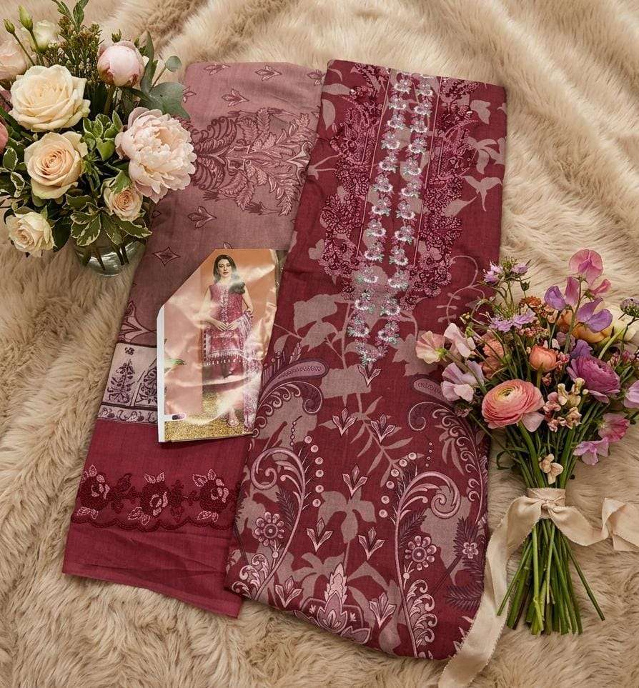SHREE FABS NEEDLE WONDER LAWN COLLECTION VOL 3 COTTON EMBROIDERY WORK SALWAR KAMEEZ 