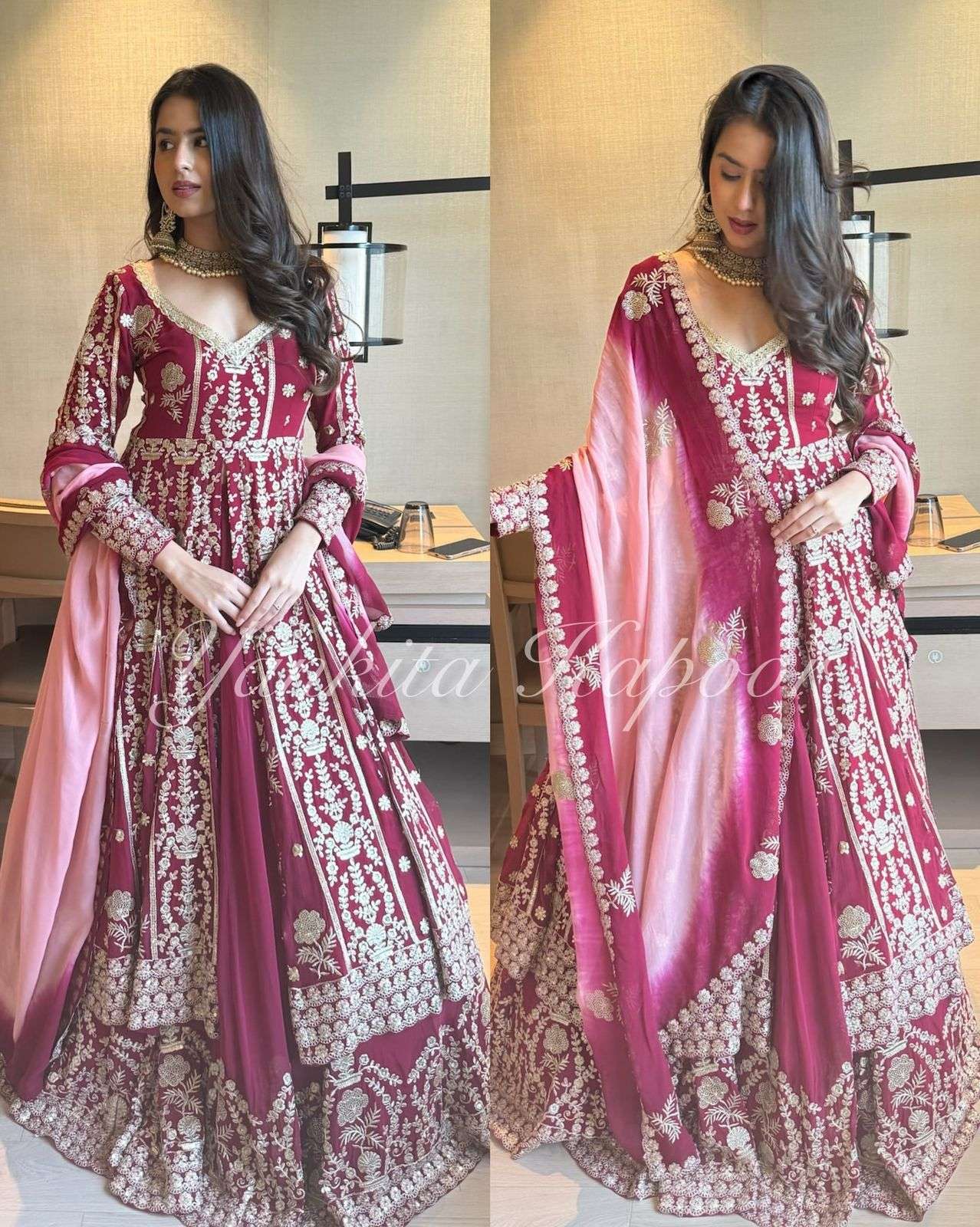 SR 1690 GEORGETTE HEAVY DESIGNER WEDDING WEAR GOWN LEHENGA WITH DUPATTA SET 