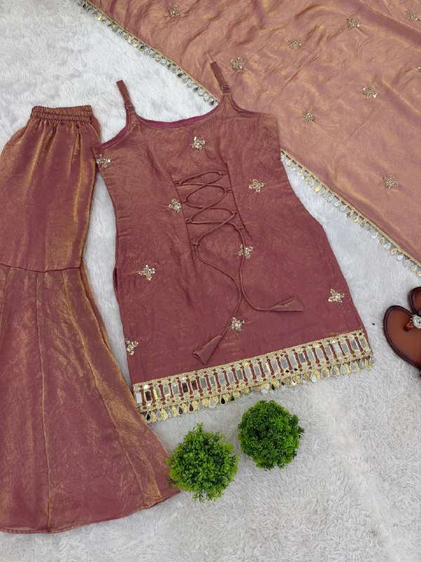 SRK 5334 BEAUTIFUL PARTY WEAR DESIGNER LOOK LADIES SHARARA SUIT