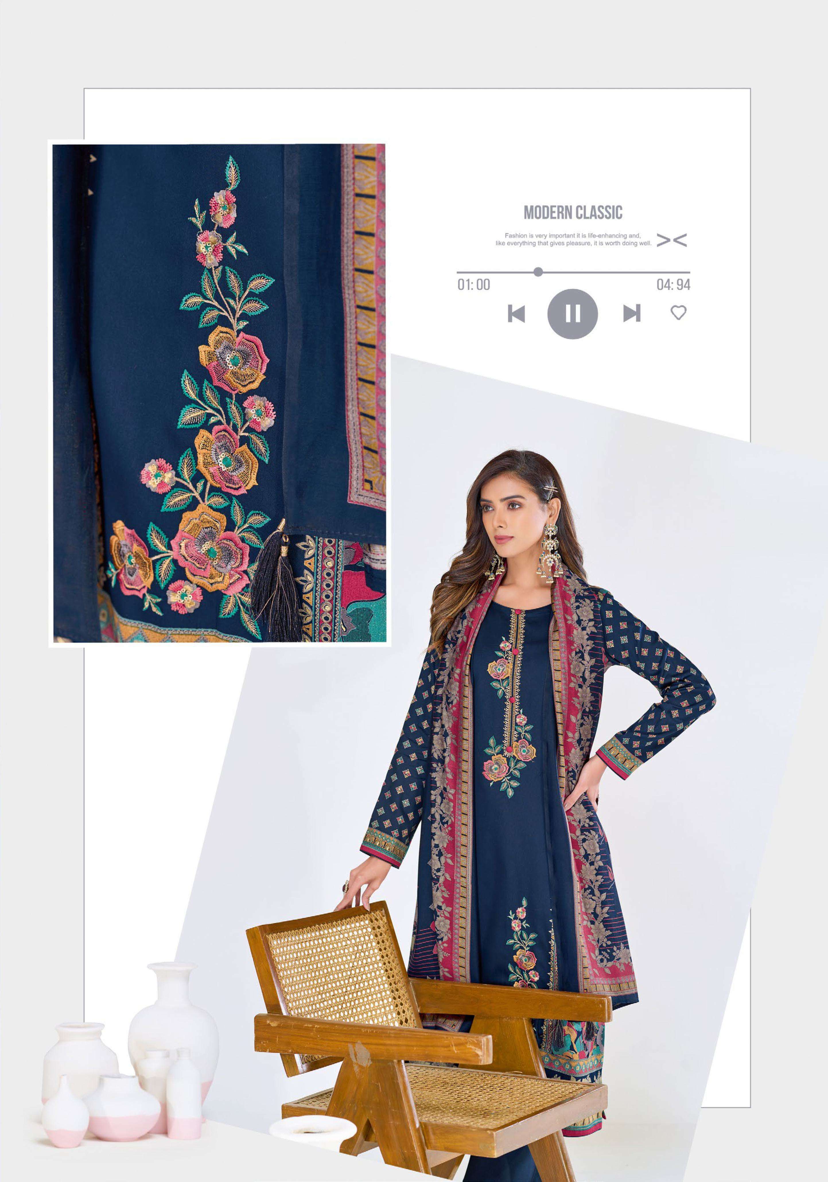 SURYAJYOTI KAAMINI VOL 7 JAM SATIN PRINT WITH EMBROIDERY WORK SUIT