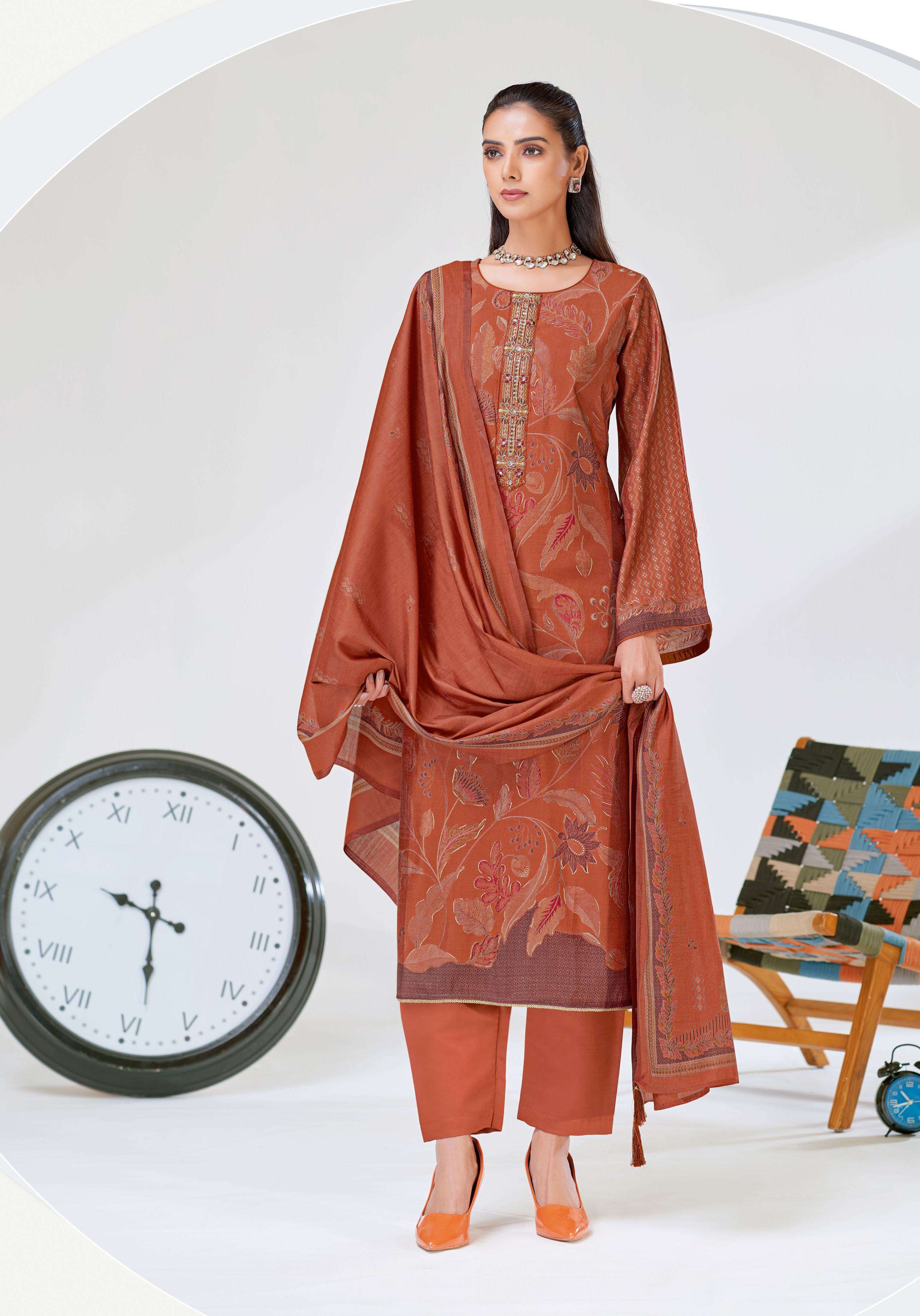 SURYAJYOTI KAJAL VOL 5 MODAL SILK PRINT WITH EMBROIDERY WORK SUIT