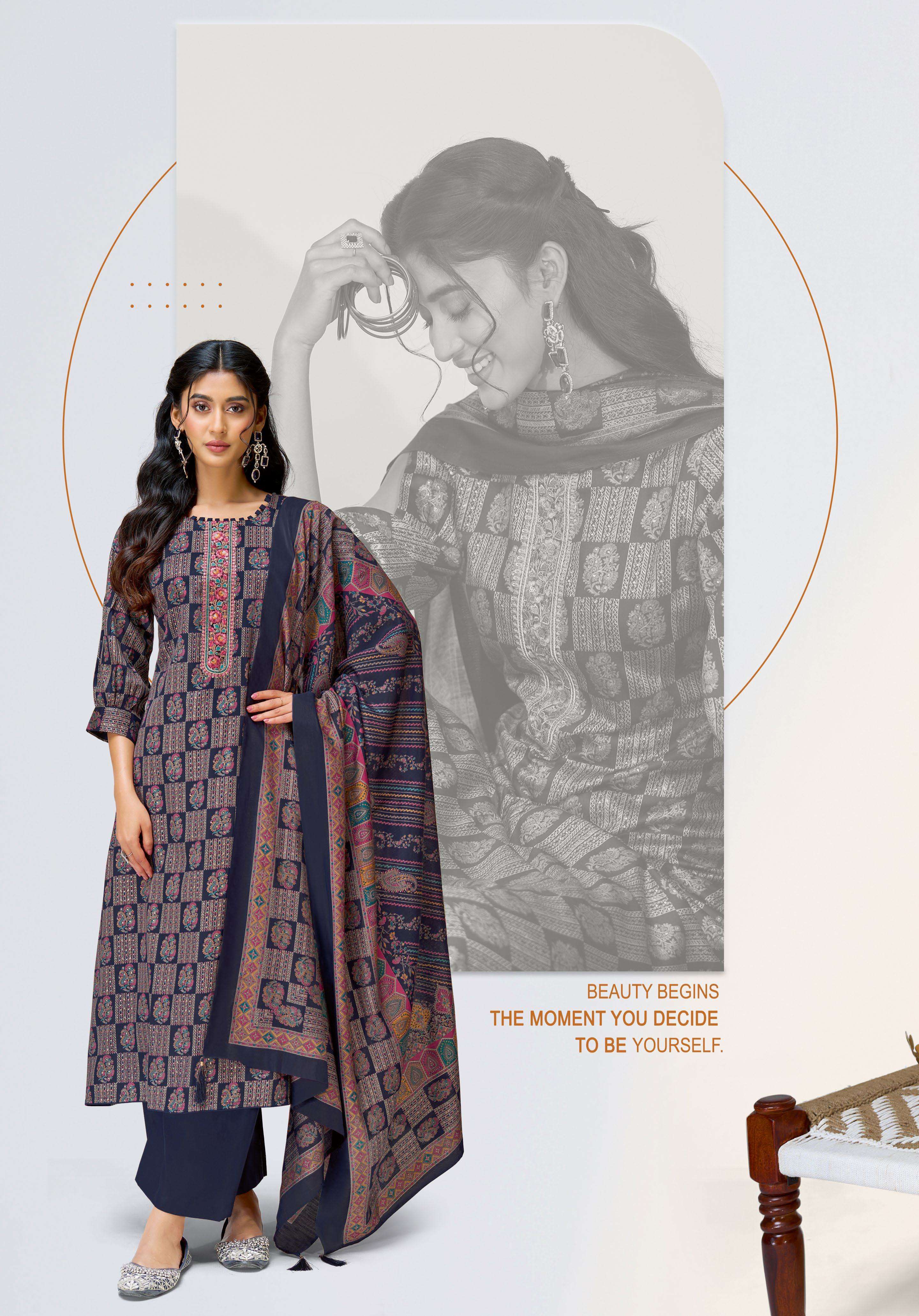 SURYAJYOTI KALKI VOL 35 JAM SATIN PRINT WITH FANCY EMBROIDERY WORK SUIT