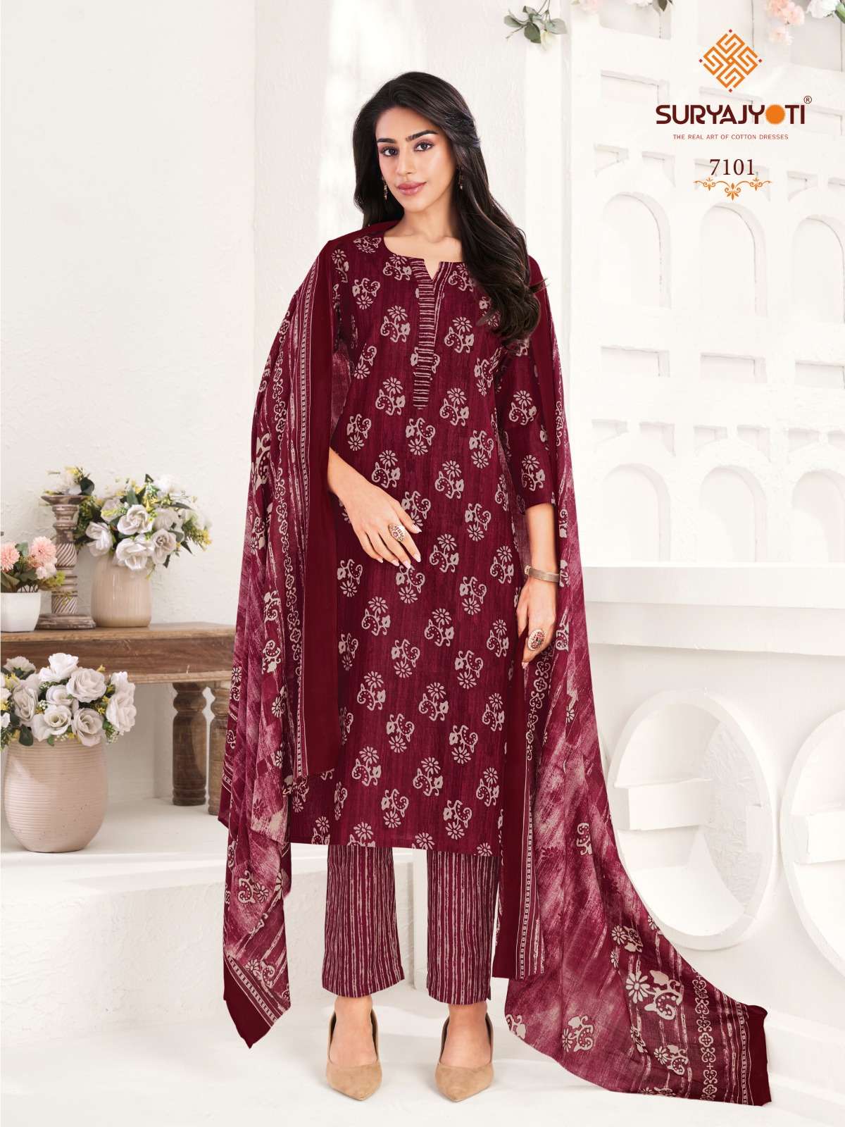 SURYAJYOTI TRENDY COTTON VOL 71 STITCHED COLLECTION	