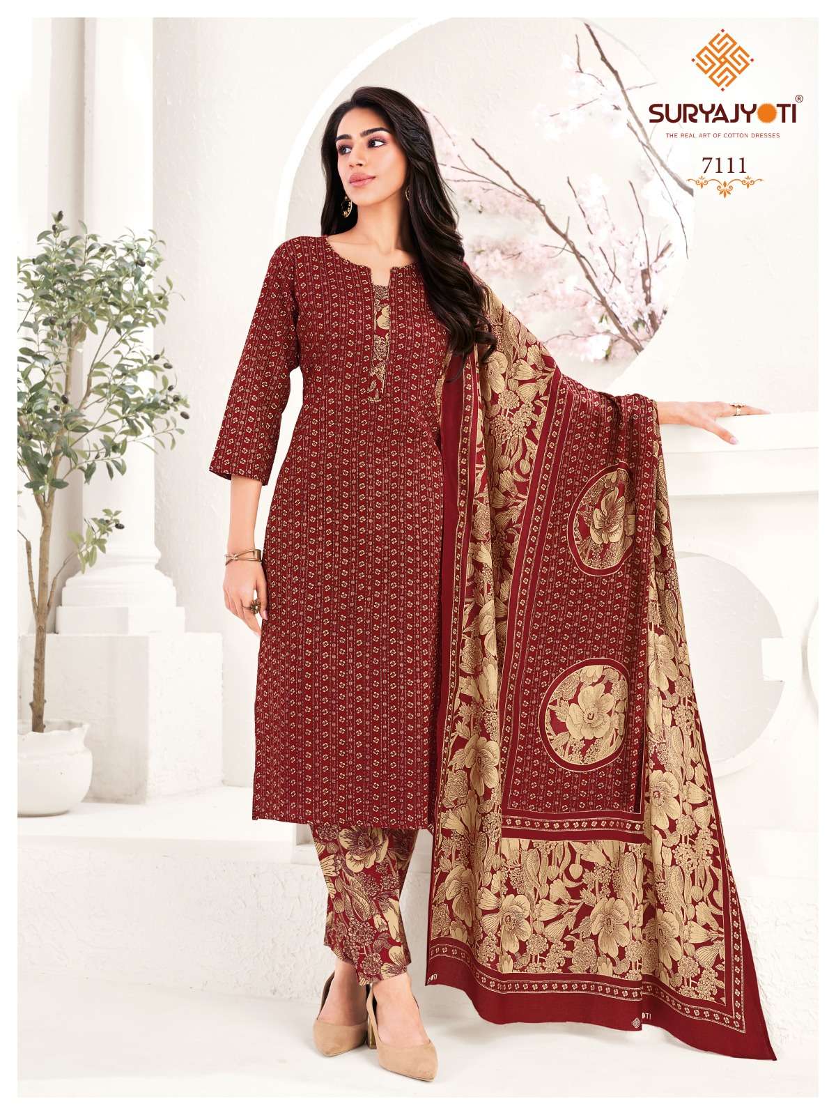 SURYAJYOTI TRENDY COTTON VOL 71 STITCHED COLLECTION	