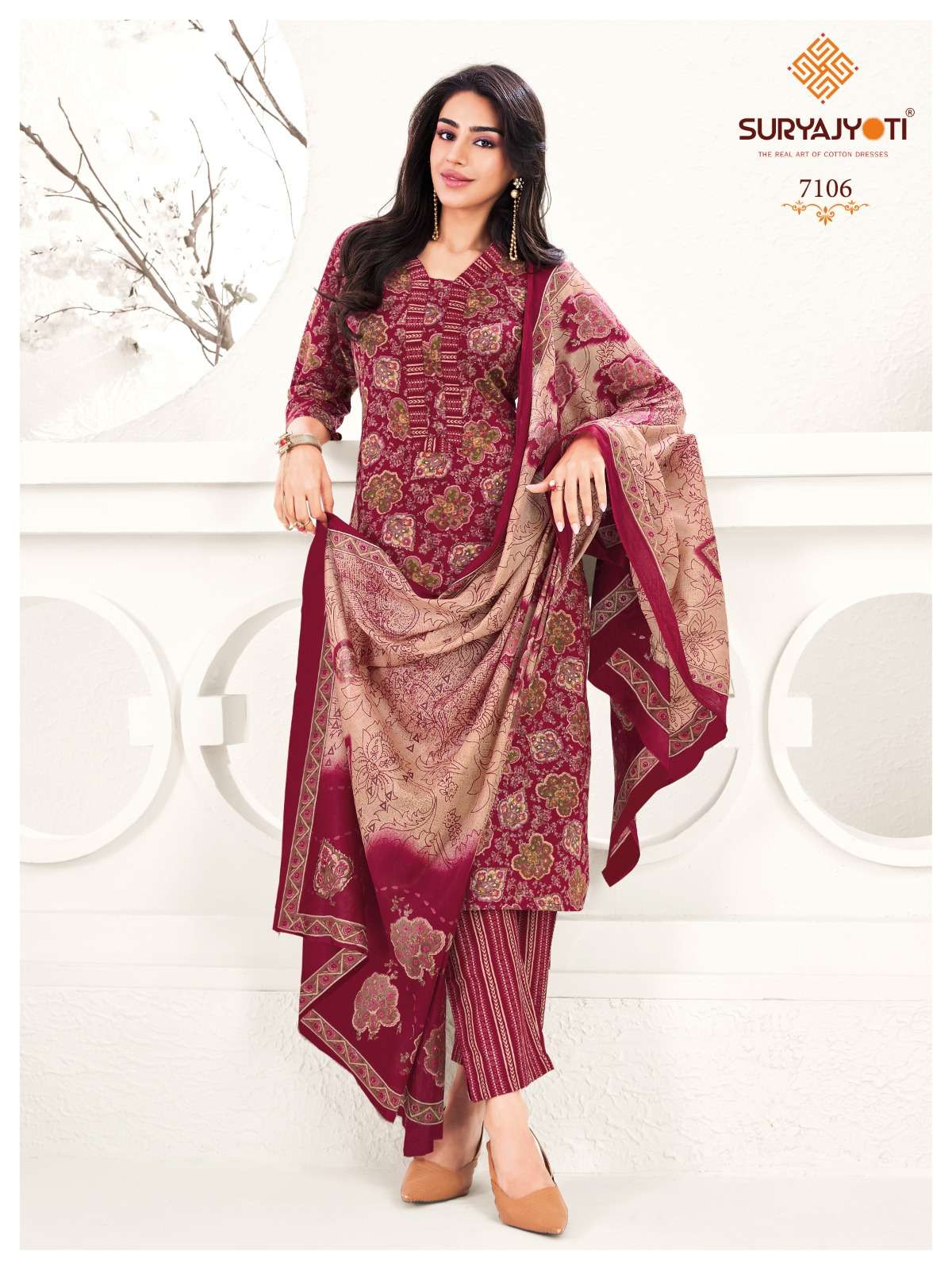 SURYAJYOTI TRENDY COTTON VOL 71 STITCHED COLLECTION	
