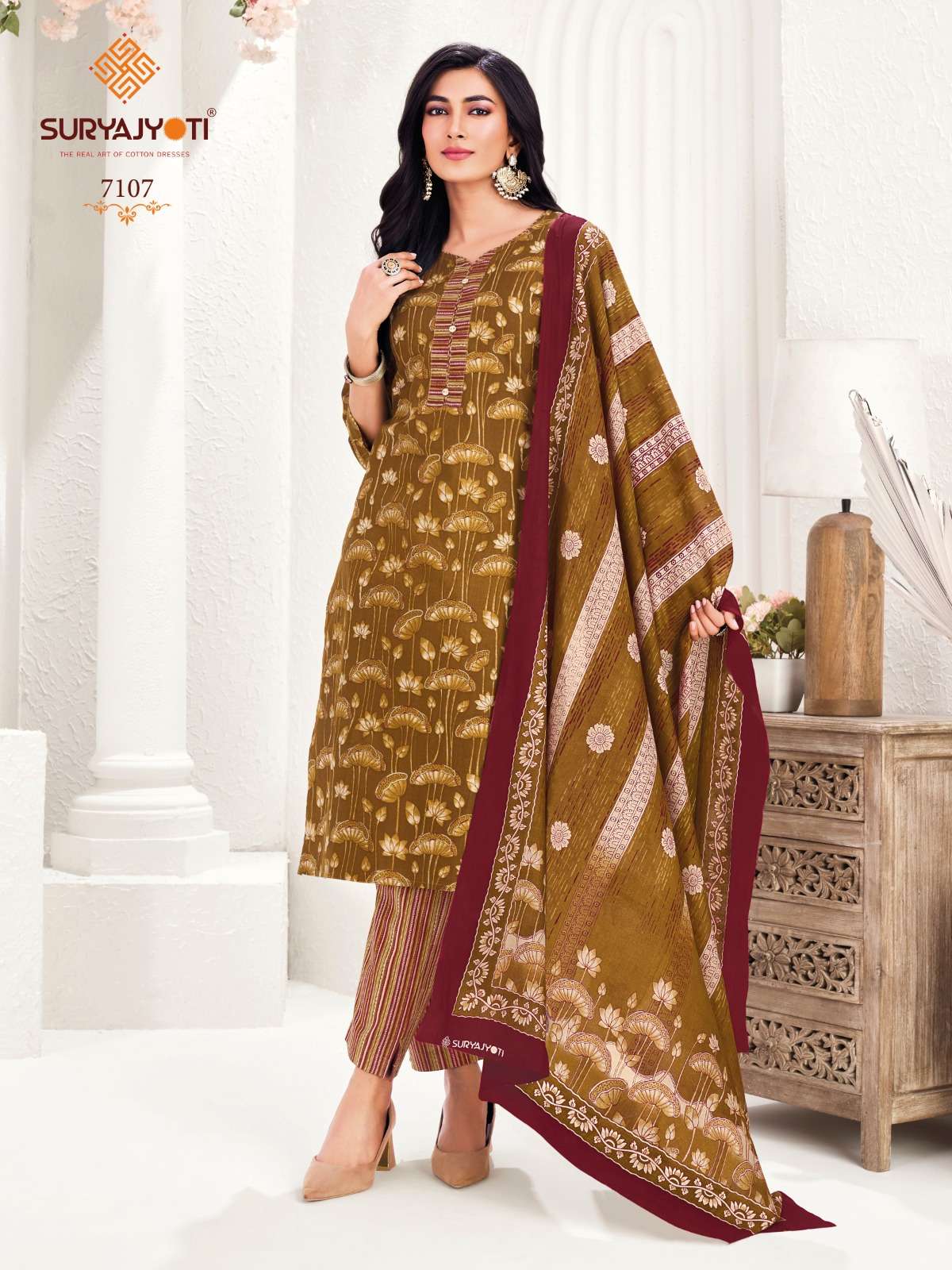 SURYAJYOTI TRENDY COTTON VOL 71 STITCHED COLLECTION	