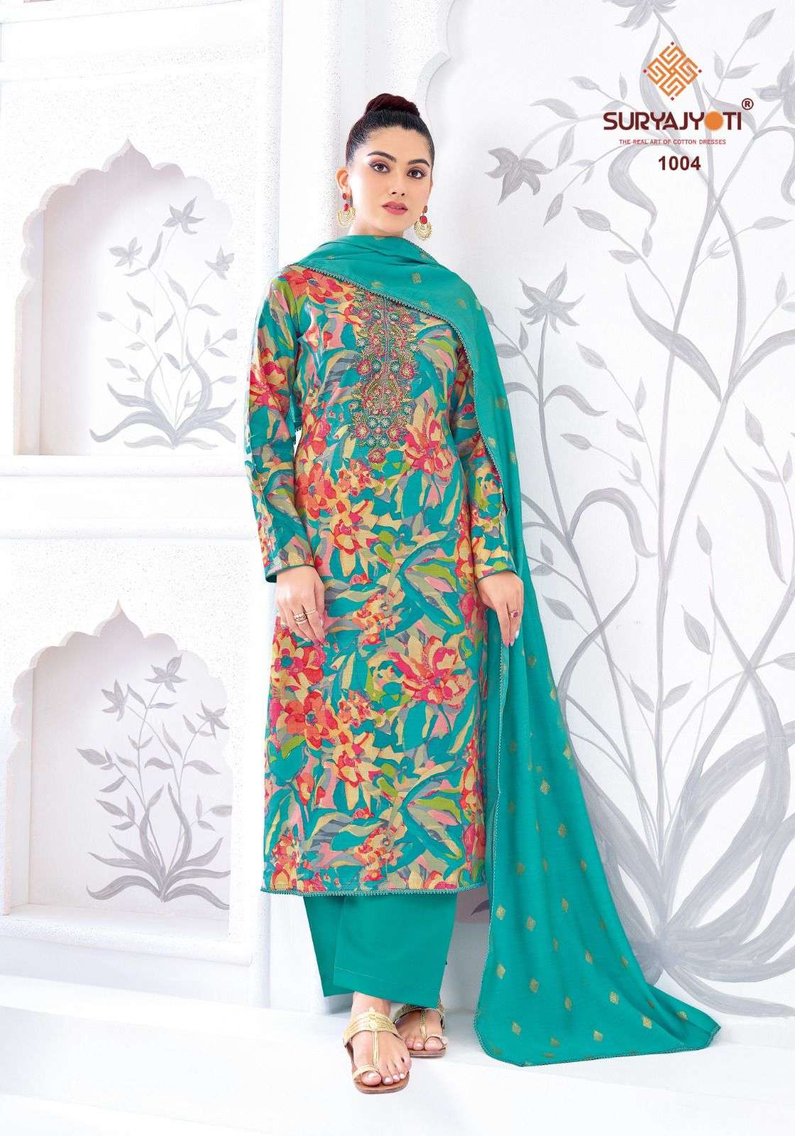 SURYAJYOTI KASHIKA VOL 1 MODAL SILK PRINT WITH EMBROIDERY WORK SUIT