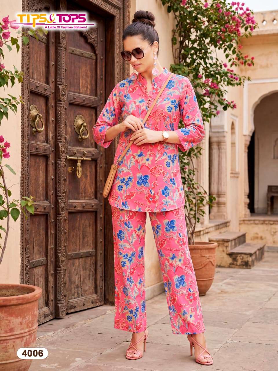 TIPS AND TOPS COTTON TRENDS VOL 4 COTTON PRINT LADIES SUMMER WEAR CO-ORD SET