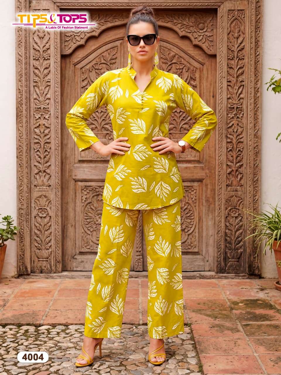 TIPS AND TOPS COTTON TRENDS VOL 4 COTTON PRINT LADIES SUMMER WEAR CO-ORD SET