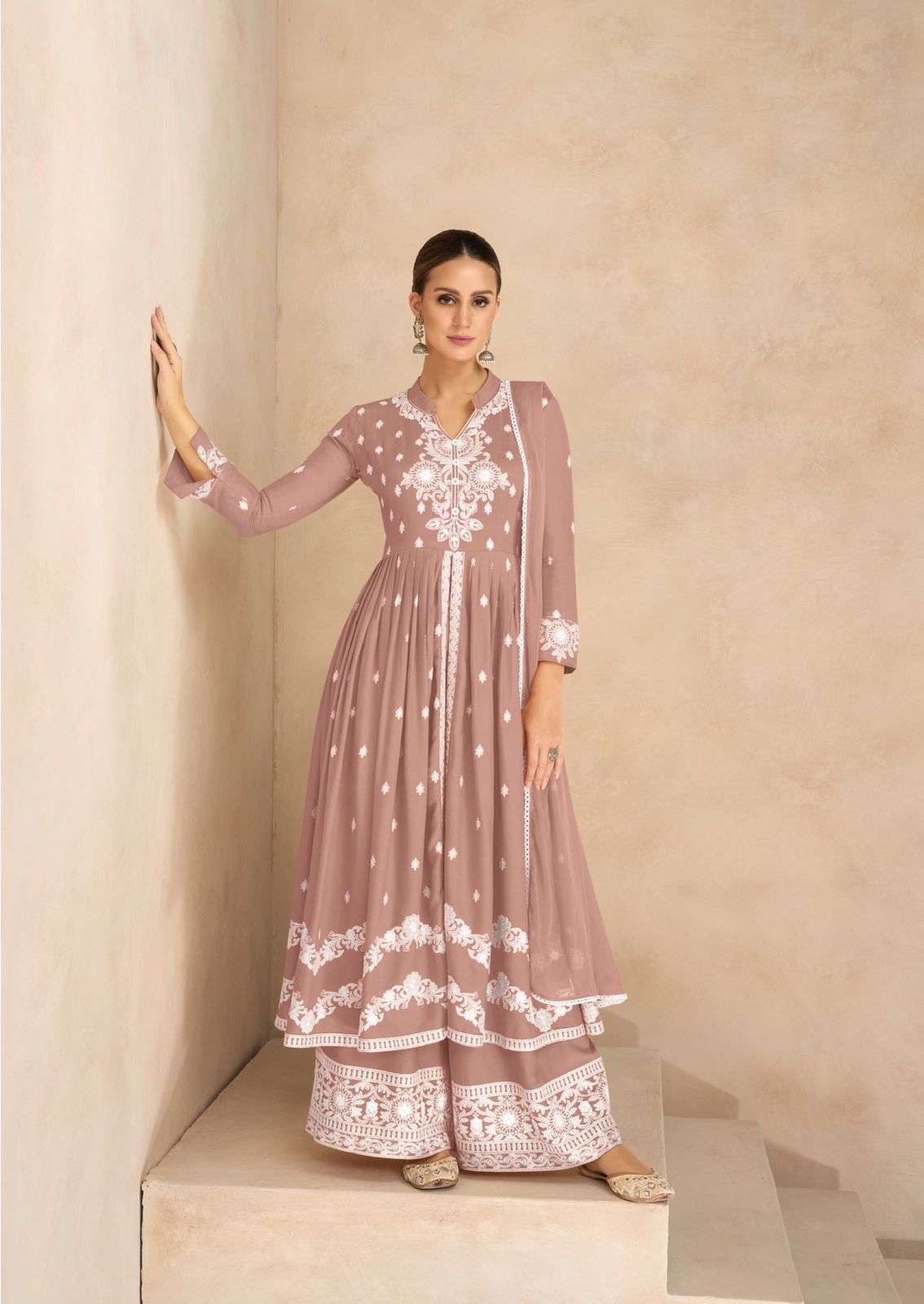 VAMIKA LAKHNAVI VOL 6 GOLD LIST RAYON FANCY LUCKNOWI WORKS LADIES PARTY WEAR LADIES SUIT