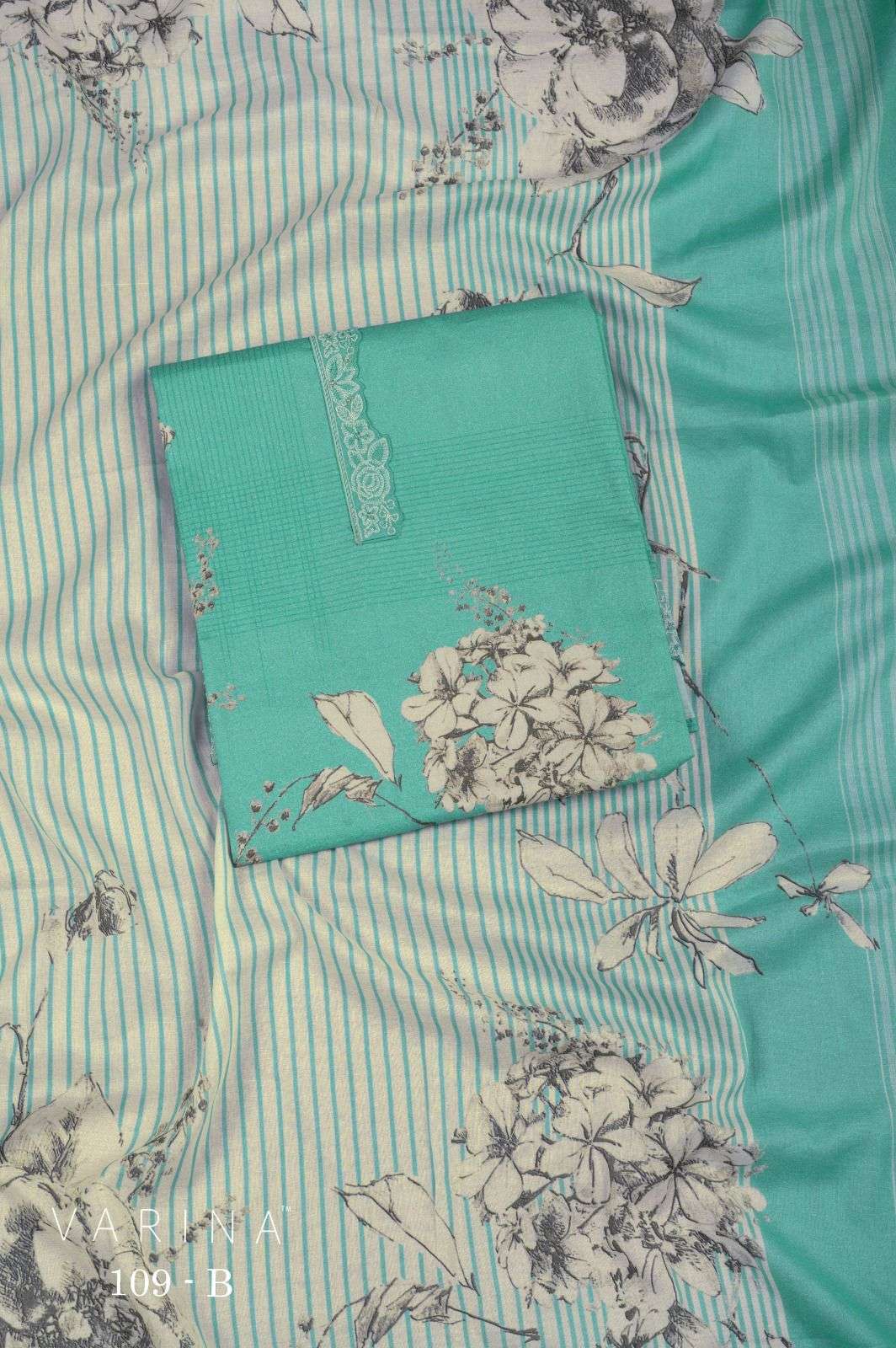 VARINA FAB D NO 109 COTTON DIGITAL PRINT WITH EMBROIDERY WORK SUIT