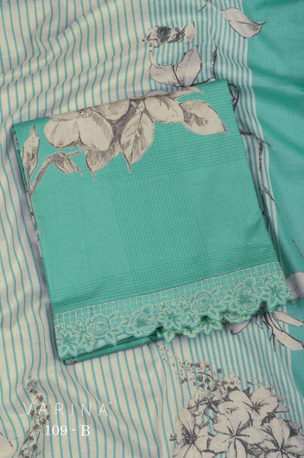 VARINA FAB D NO 109 COTTON DIGITAL PRINT WITH EMBROIDERY WORK SUIT