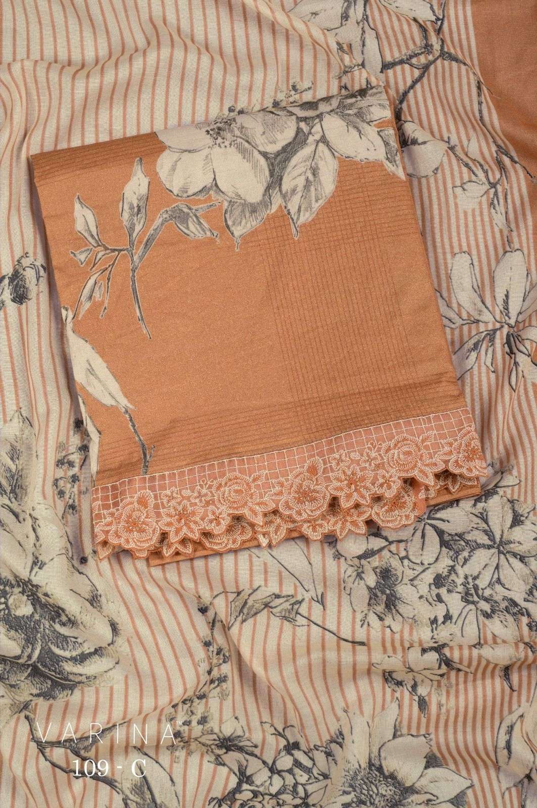 VARINA FAB D NO 109 COTTON DIGITAL PRINT WITH EMBROIDERY WORK SUIT