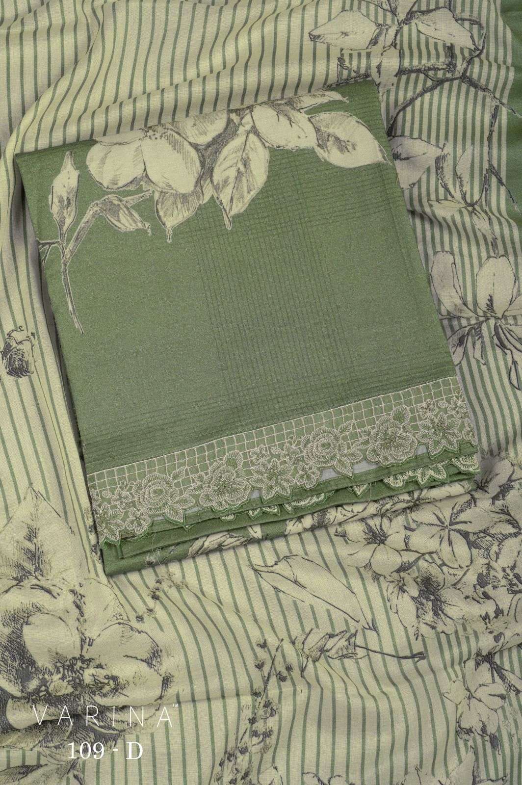 VARINA FAB D NO 109 COTTON DIGITAL PRINT WITH EMBROIDERY WORK SUIT