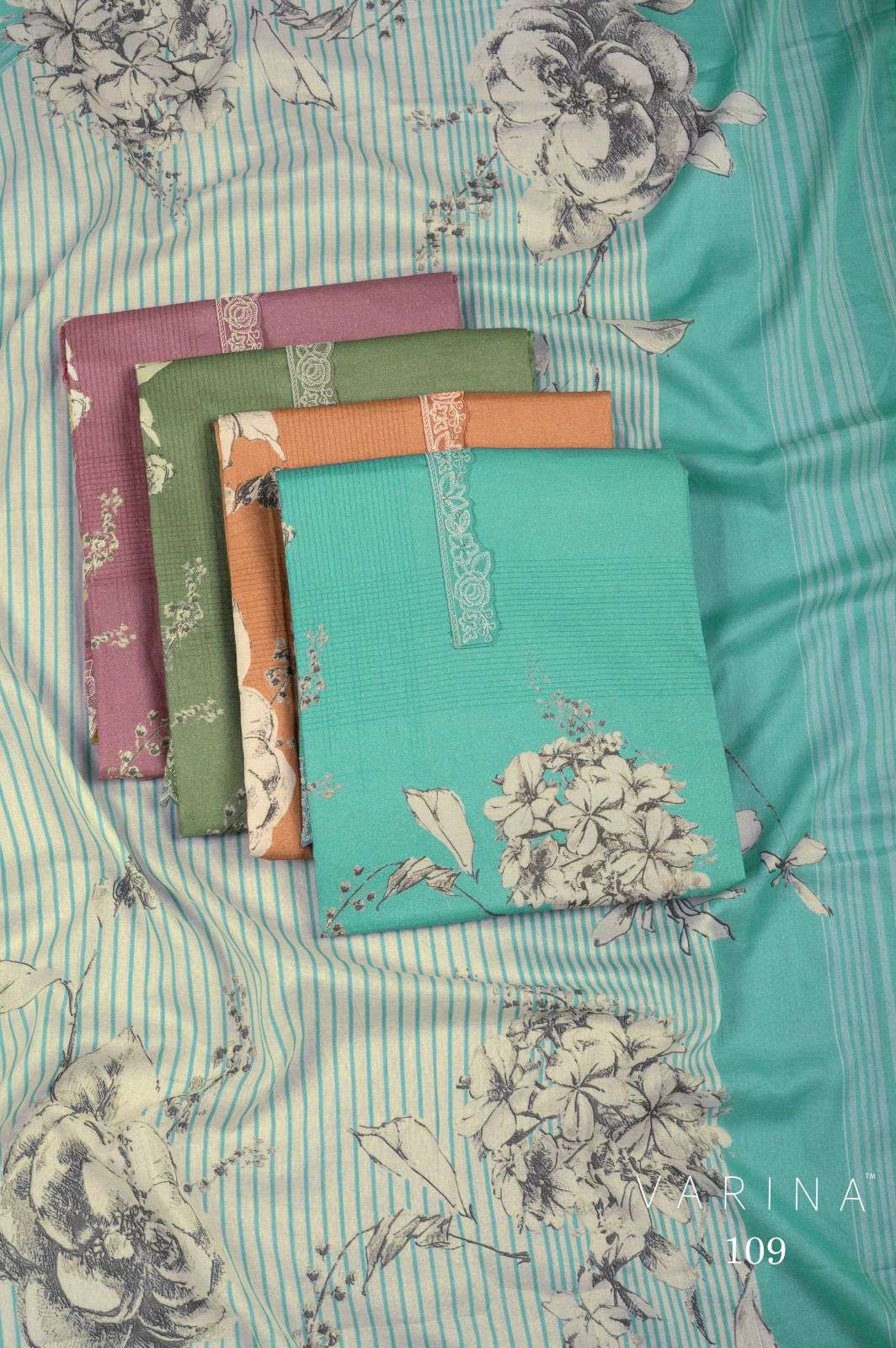 VARINA FAB D NO 109 COTTON DIGITAL PRINT WITH EMBROIDERY WORK SUIT