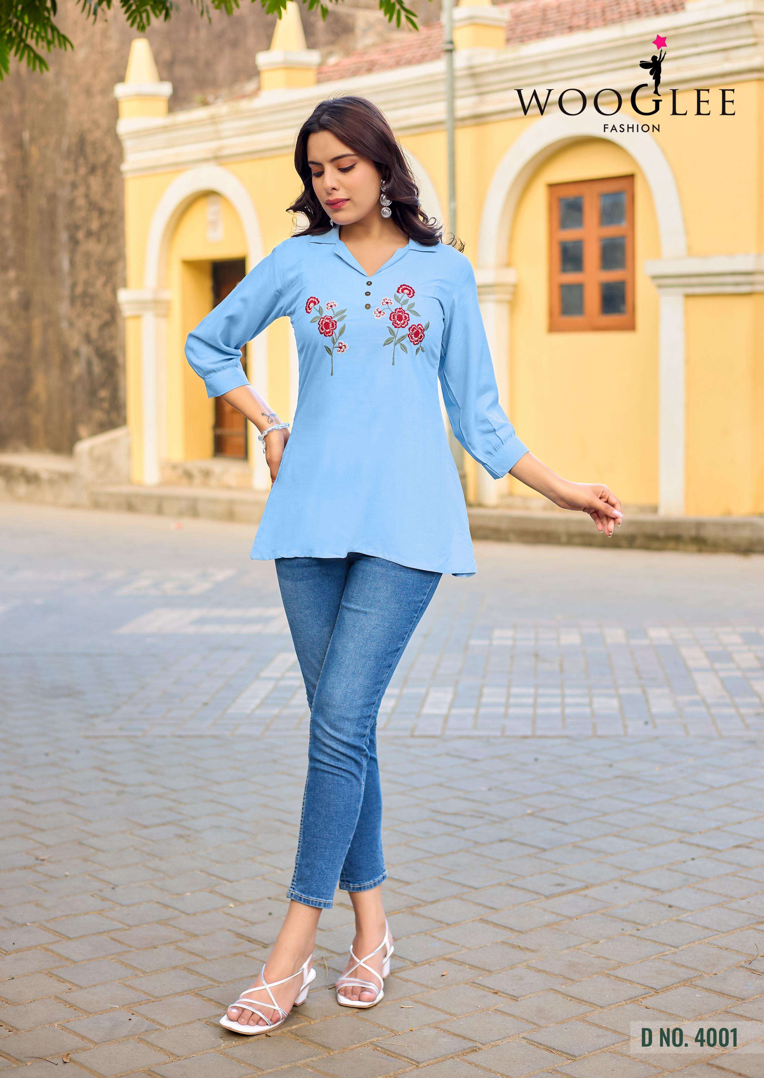 WOOGLEE LIYANA RAYON FANCY WESTERN WEAR LADIES TOP 
