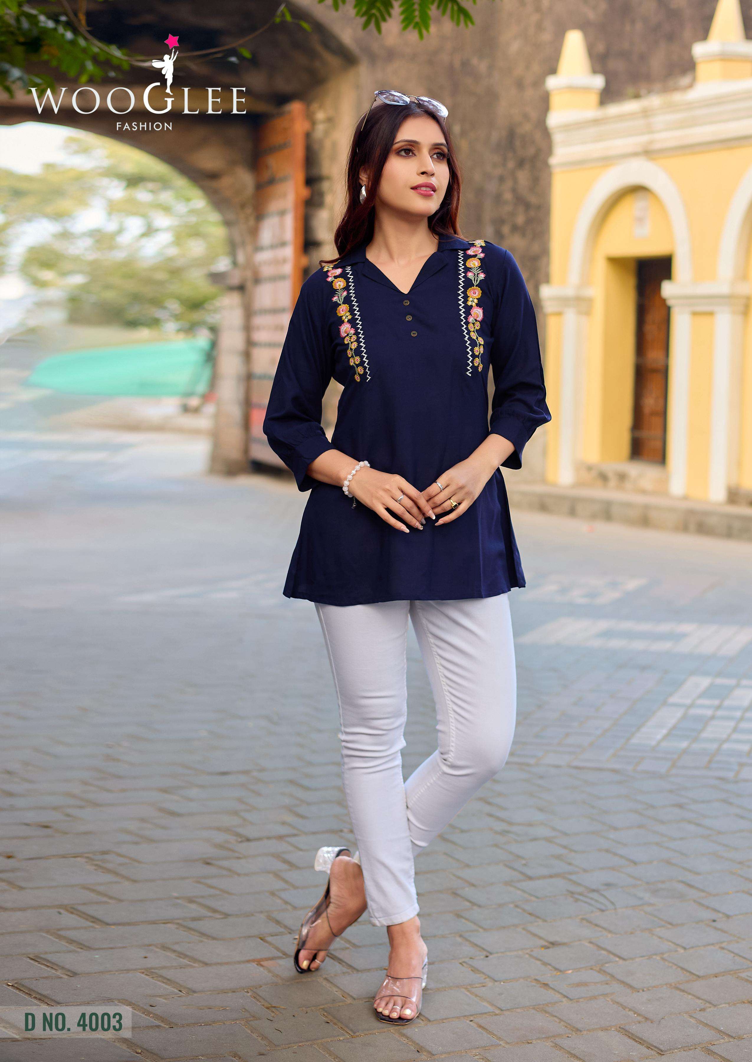 WOOGLEE LIYANA RAYON FANCY WESTERN WEAR LADIES TOP 