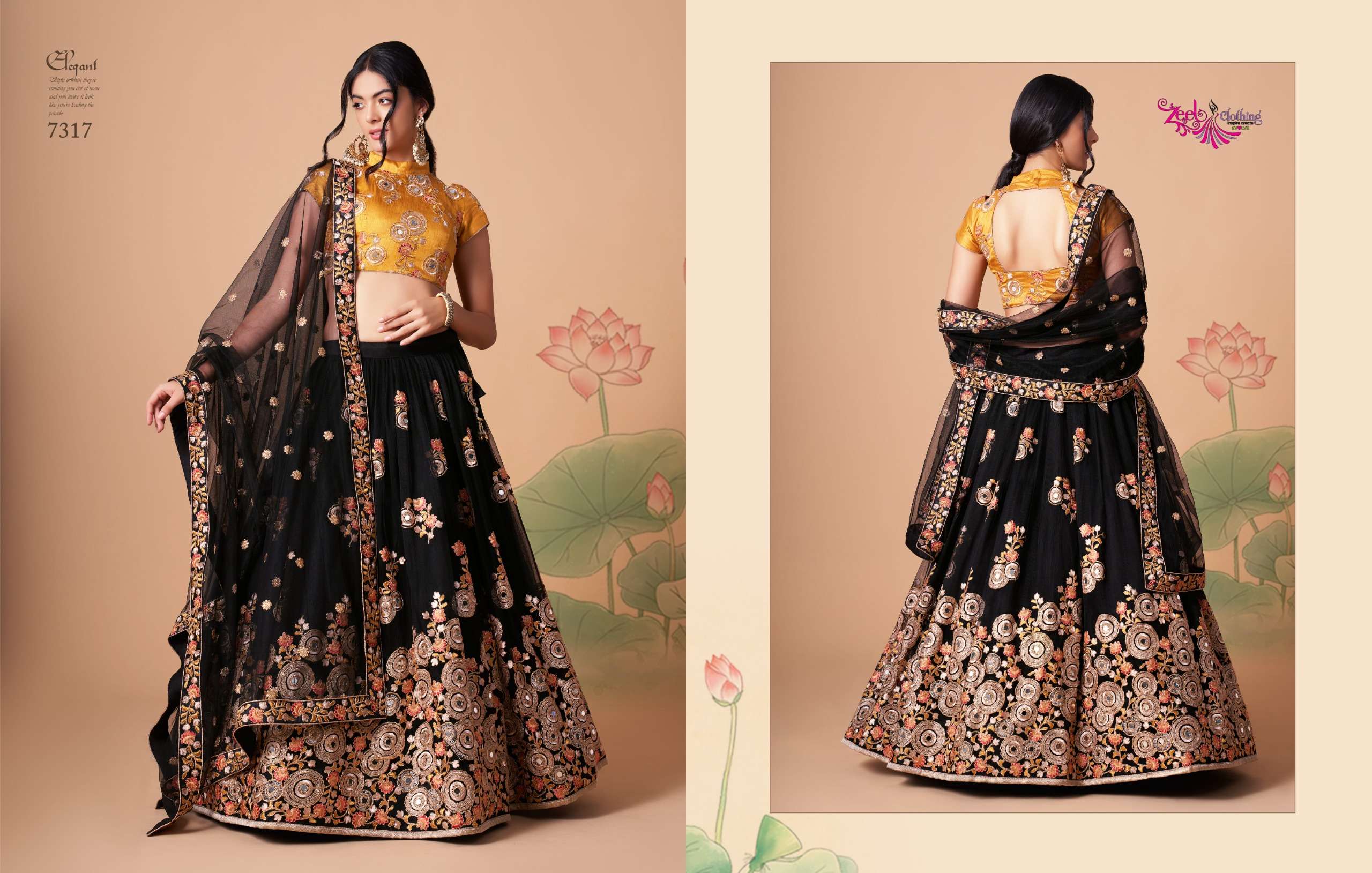ZEEL CLOTHING NEO ROMANTIC VOL 3 SILK DESIGNER WORK FESTIVE WEAR LEHENGA CHOLI COLLECTION