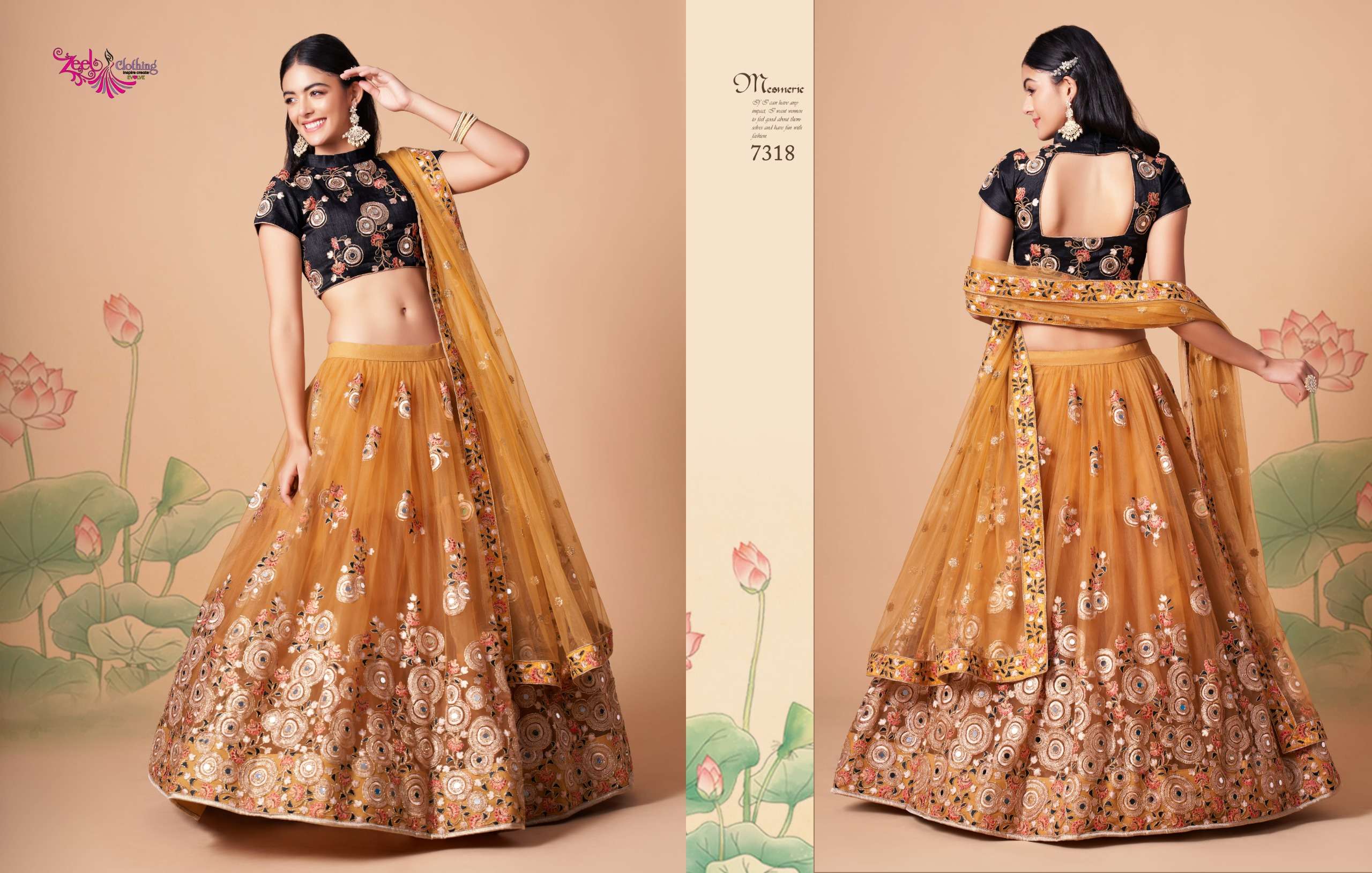 ZEEL CLOTHING NEO ROMANTIC VOL 3 SILK DESIGNER WORK FESTIVE WEAR LEHENGA CHOLI COLLECTION