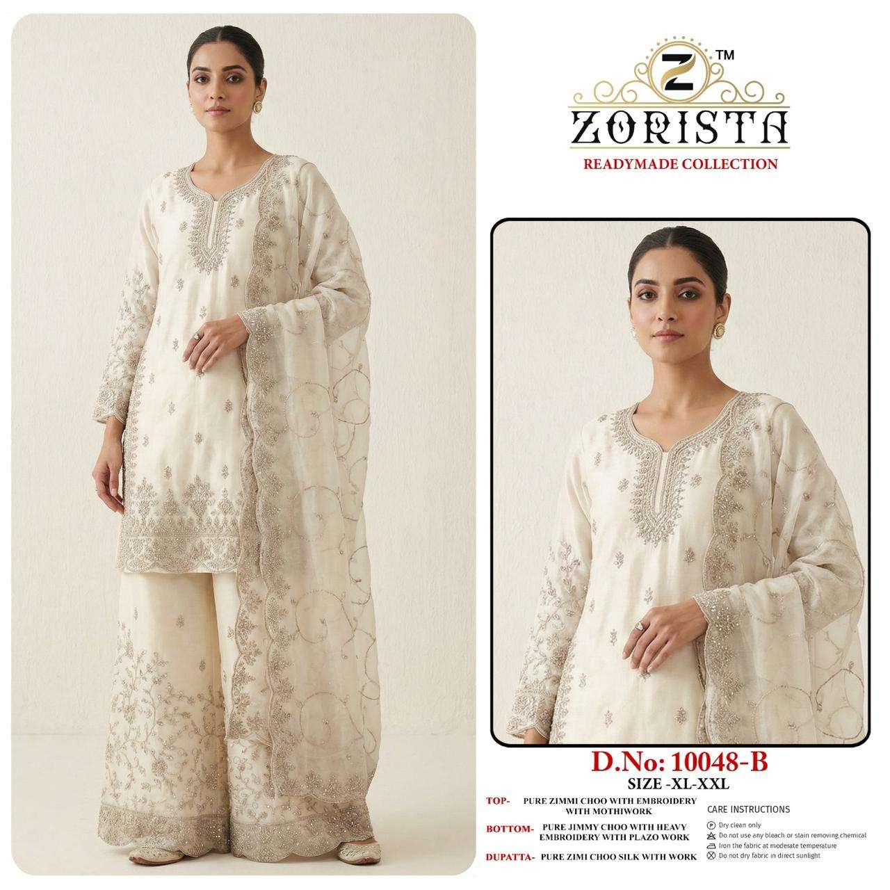 ZORISTA D NO 10048 JIMMY SILK WITH EMBROIDERY DESIGNER SUIT