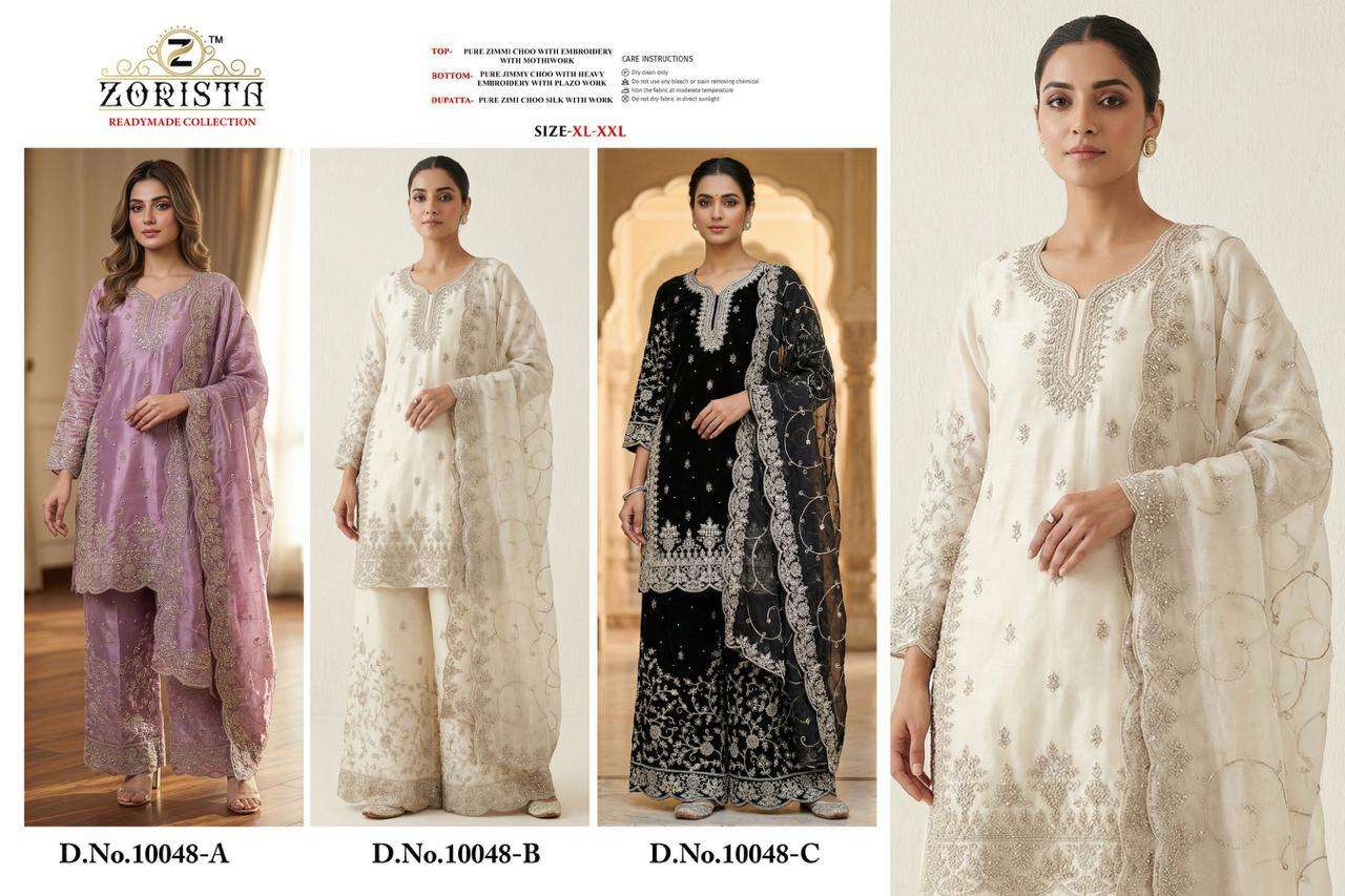 ZORISTA D NO 10048 JIMMY SILK WITH EMBROIDERY DESIGNER SUIT