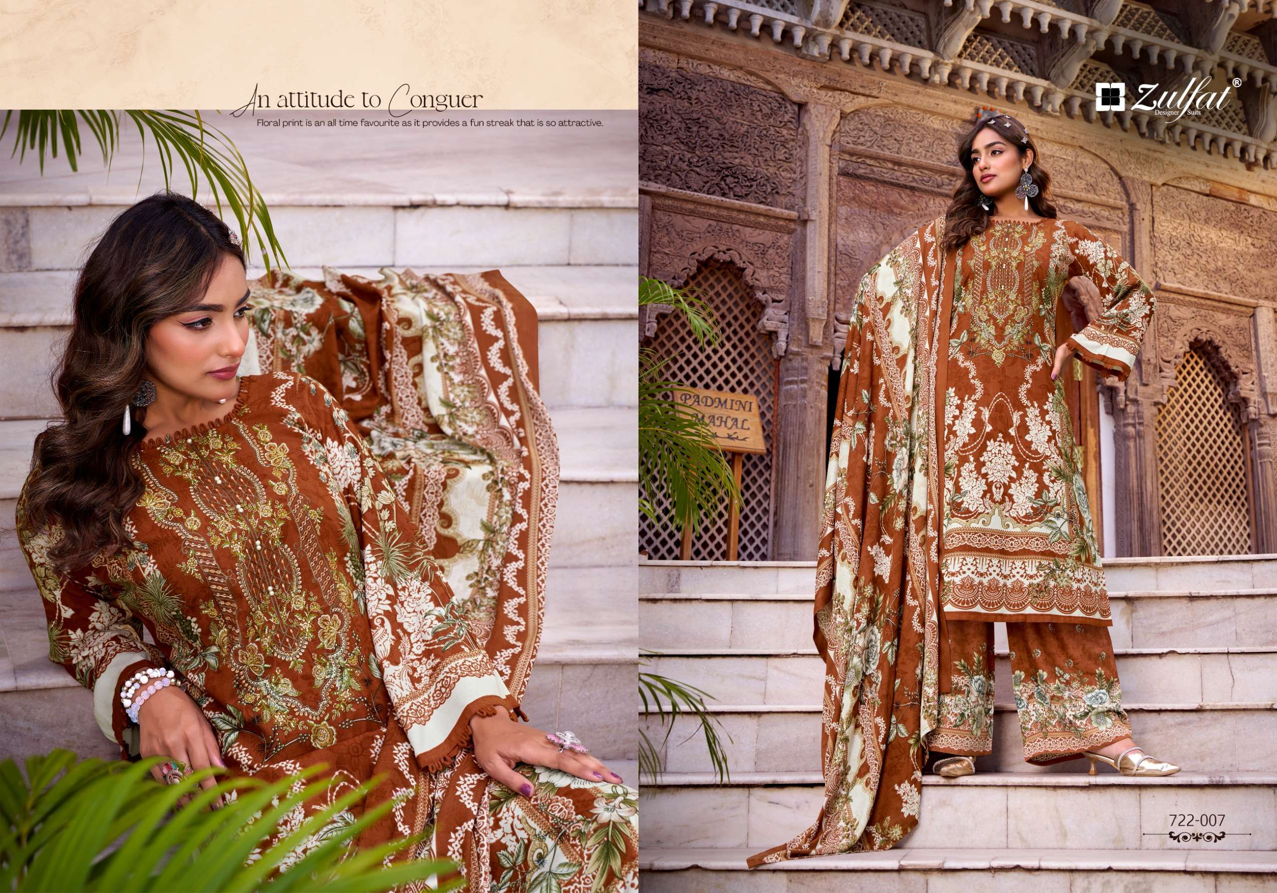 ZULFAT DESIGNER SUITS DILRUBA VOL 2 RAYON DIGITAL PRINT WITH HAND WORK SUIT