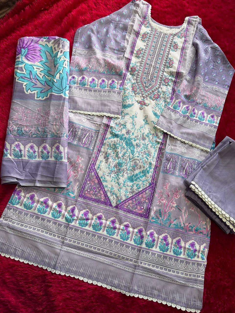 AALIZ PRINTS SANA SAFINAZ VOL 1 COTTON DIGITAL STYLE PRINT SALWAR SUIT