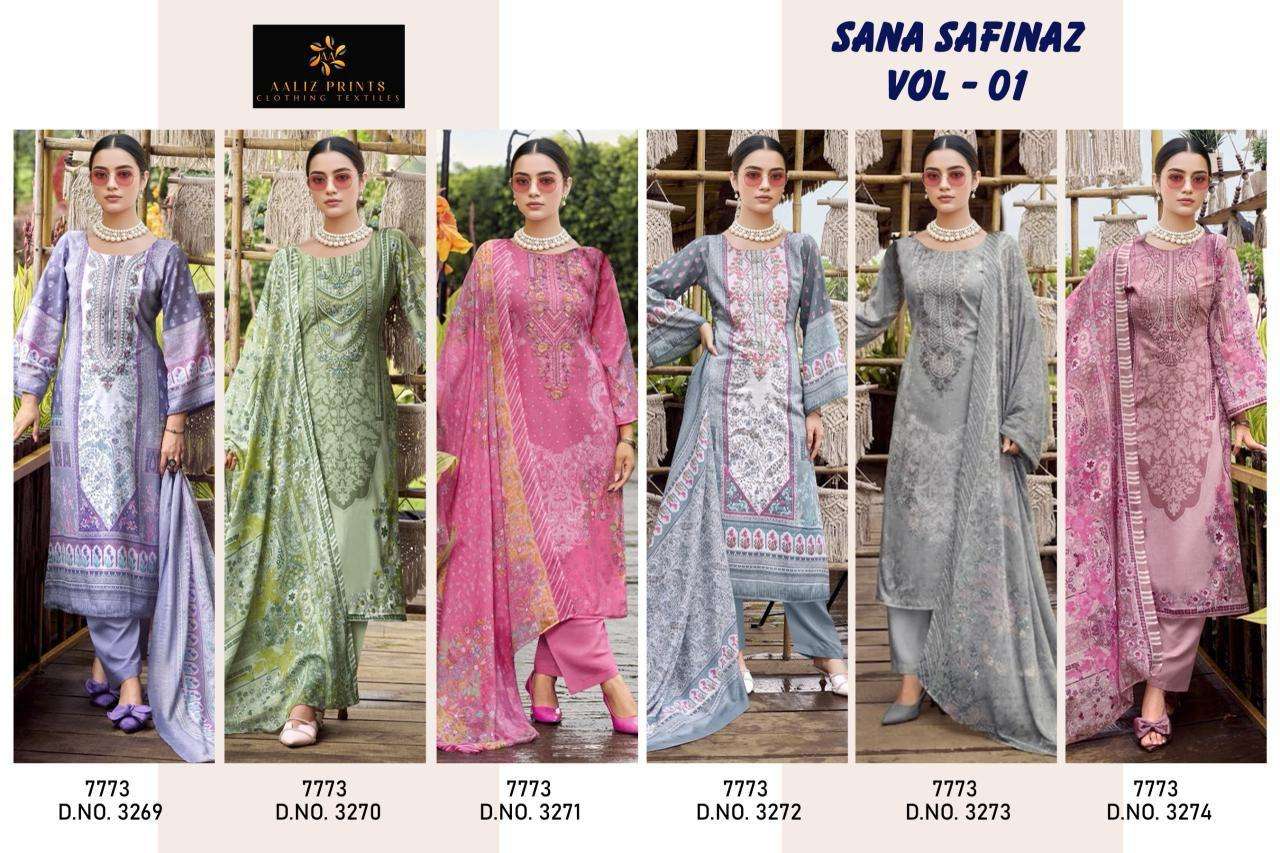 AALIZ PRINTS SANA SAFINAZ VOL 1 COTTON DIGITAL STYLE PRINT SALWAR SUIT