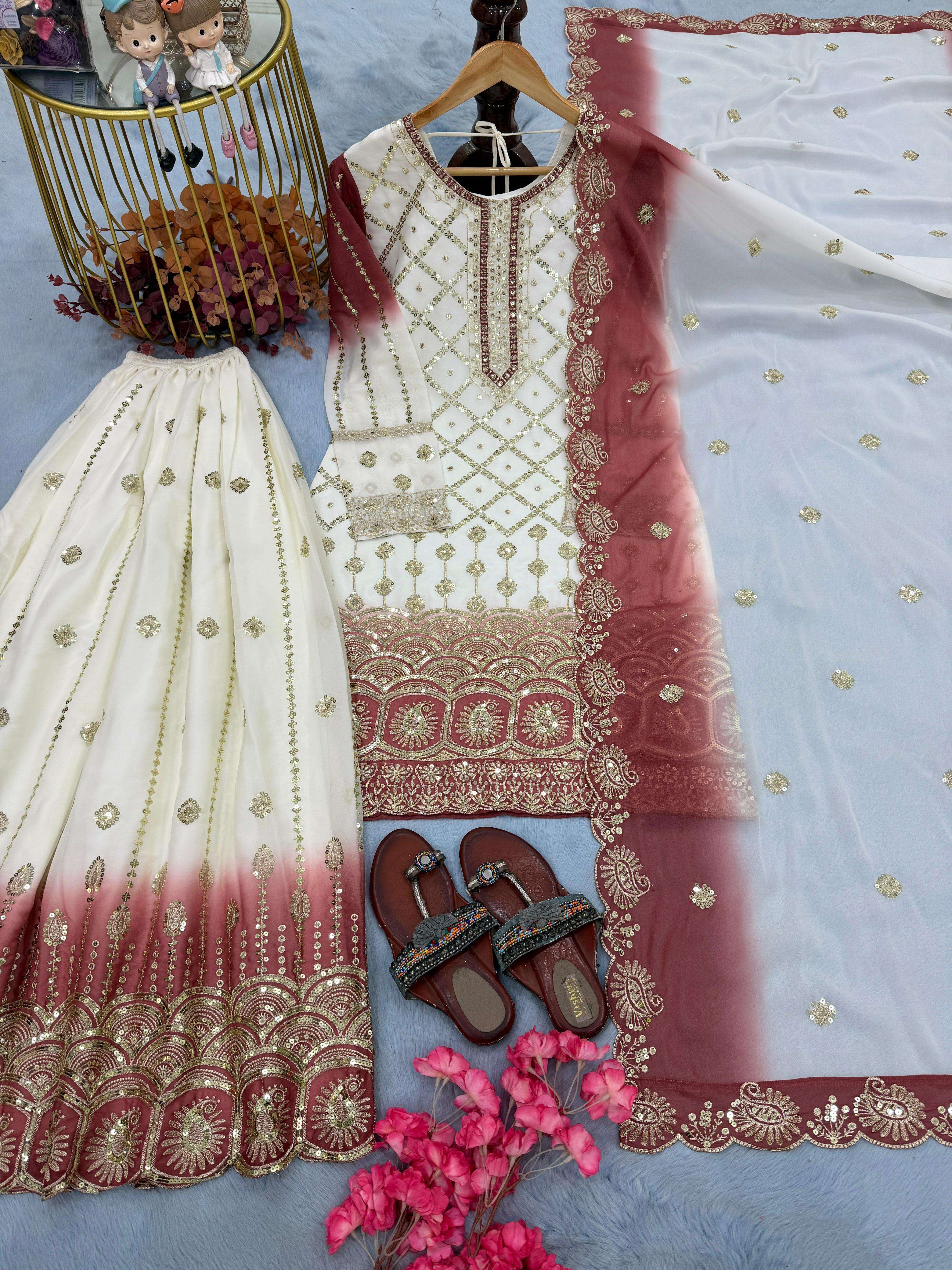 AD 223 GEORGETTE HEAVY DESIGNER PARTY WEAR LADIES SUIT