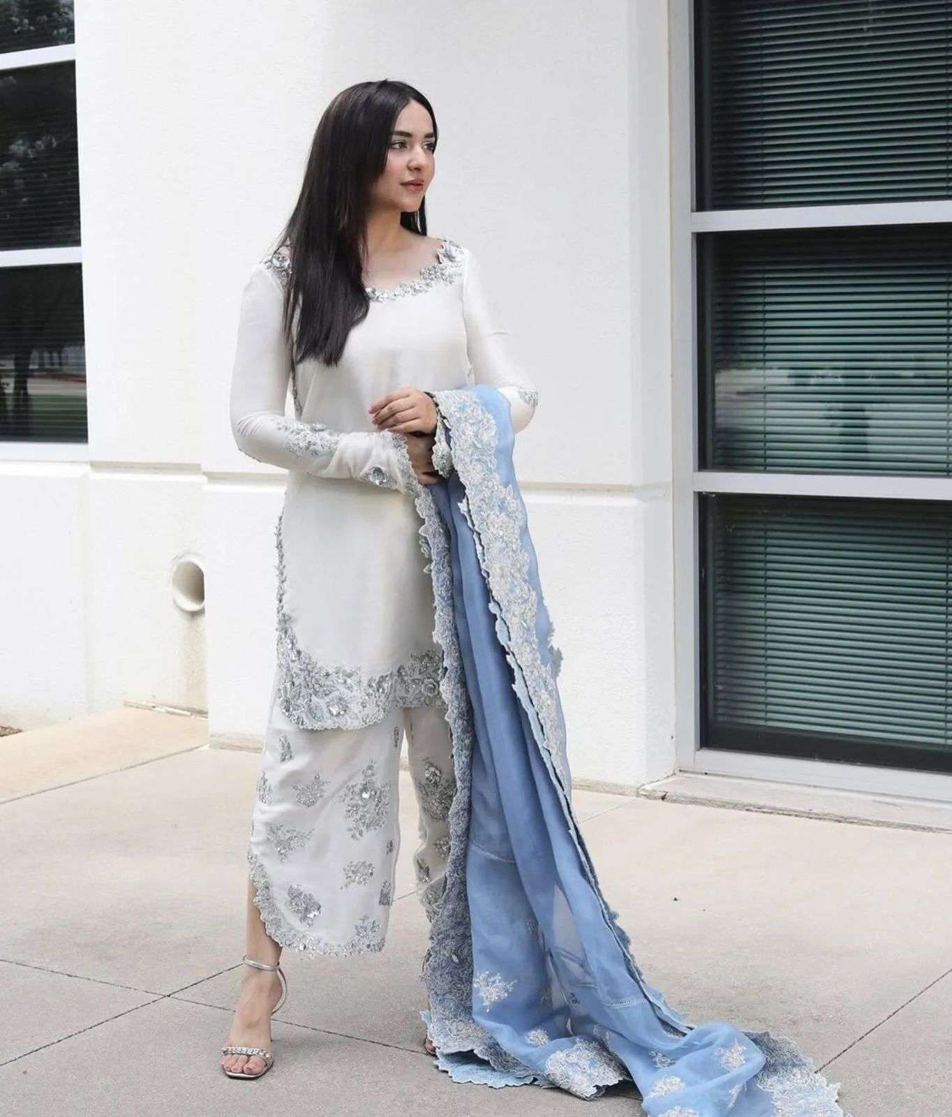 AD 229 SILK HEAVY BEAUTIFUL DESIGNER PARTY WEAR LADIES SUIT