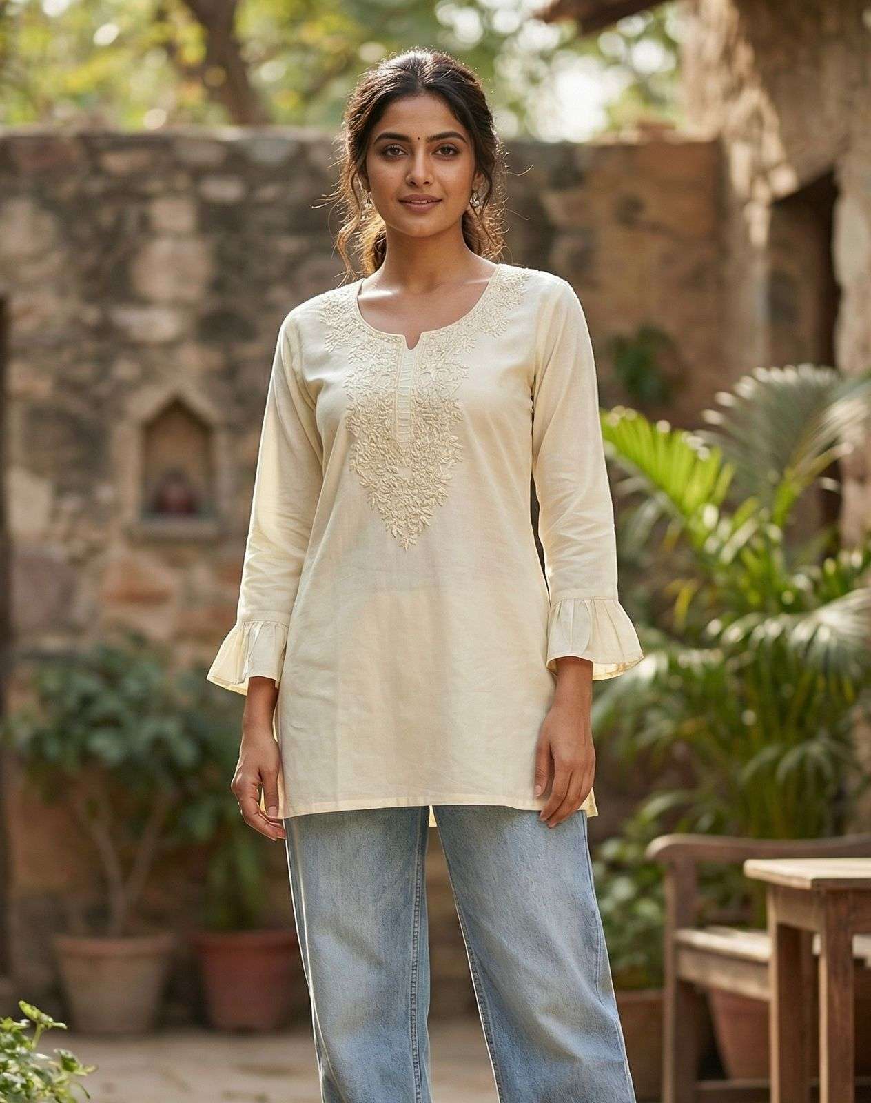AI FASHION CHARMI VOL 2 RAYON FANCY CHIKANKARI WORK SHORT KURTI 