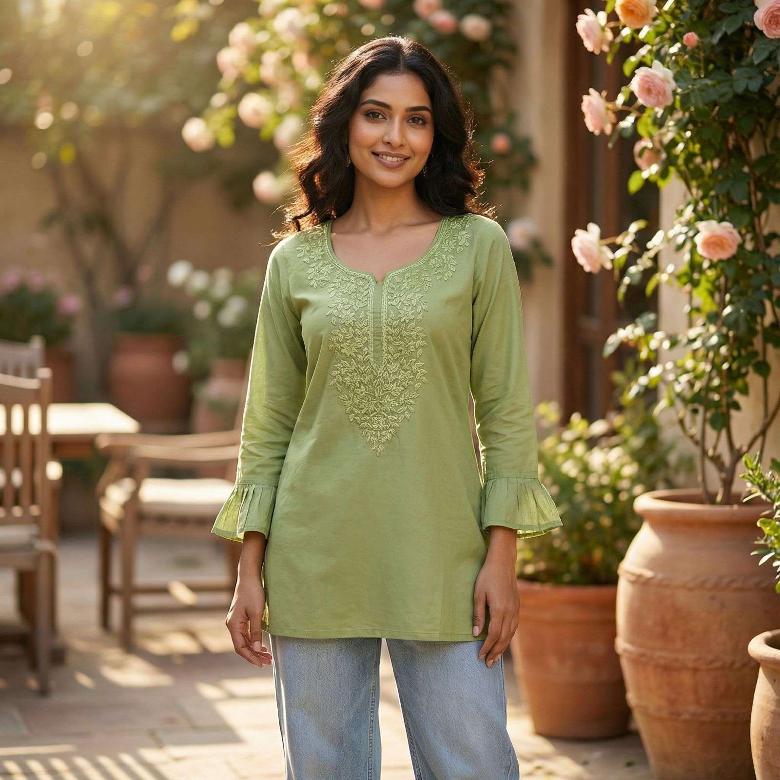 AI FASHION CHARMI VOL 2 RAYON FANCY CHIKANKARI WORK SHORT KURTI 