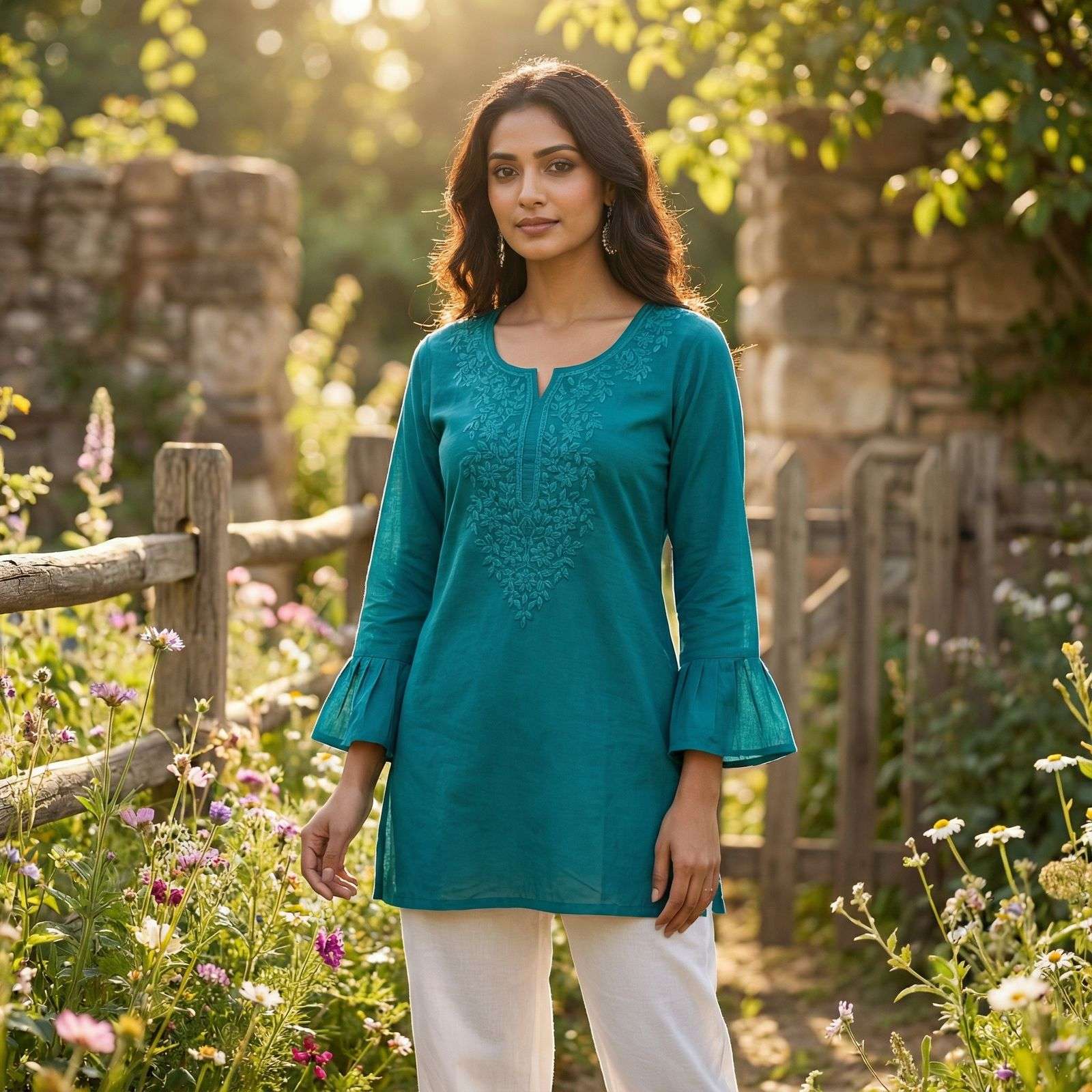 AI FASHION CHARMI VOL 2 RAYON FANCY CHIKANKARI WORK SHORT KURTI 